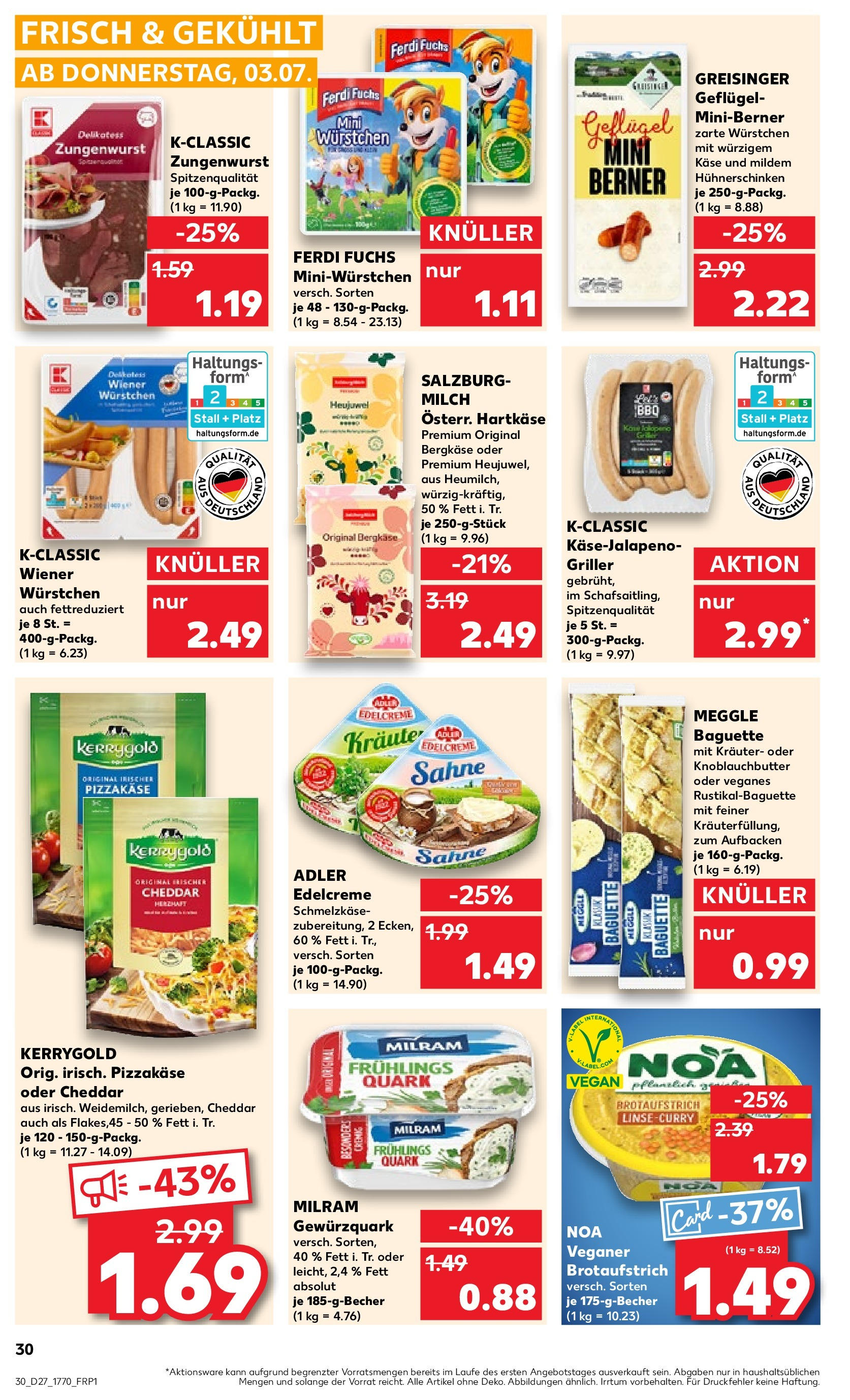 Prospekt Kaufland ab 03.07.2025 » Angebote und Werbung Online | Seite: 38 | Produkte: Wiener wurstchen, Käse, Milram, Griller Prospekt Kaufland ab 03.07.2025 » Angebote Online zum Blättern | Seite: 38 | Produkte: Wiener wurstchen, Käse, Milram, Griller
