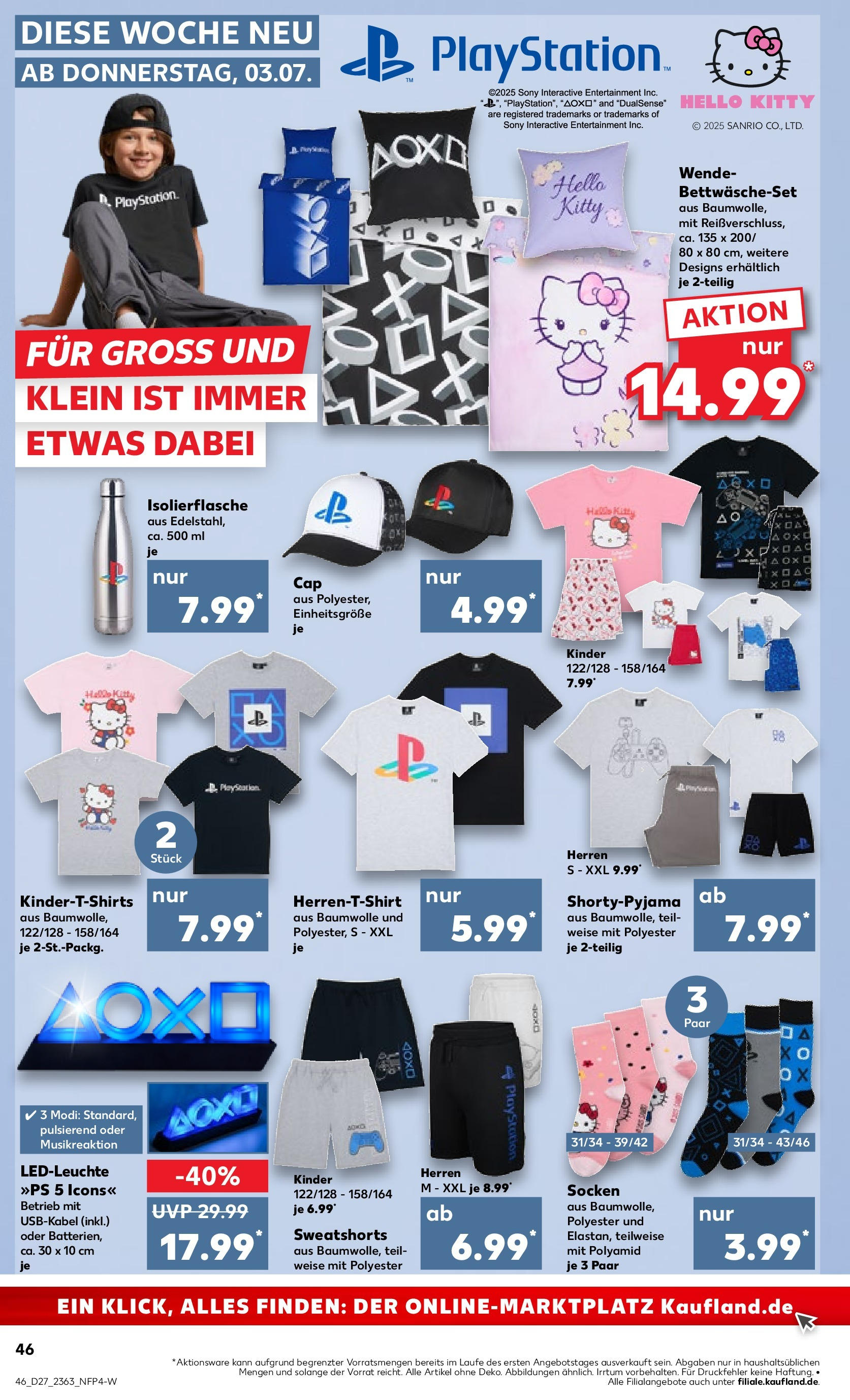 Prospekt Kaufland ab 03.07.2025 » Angebote und Werbung Online | Seite: 54 | Produkte: Playstation, Sony, Sweatshorts, Socken Prospekt Kaufland ab 03.07.2025 » Angebote Online zum Blättern | Seite: 54 | Produkte: Playstation, Sony, Sweatshorts, Socken