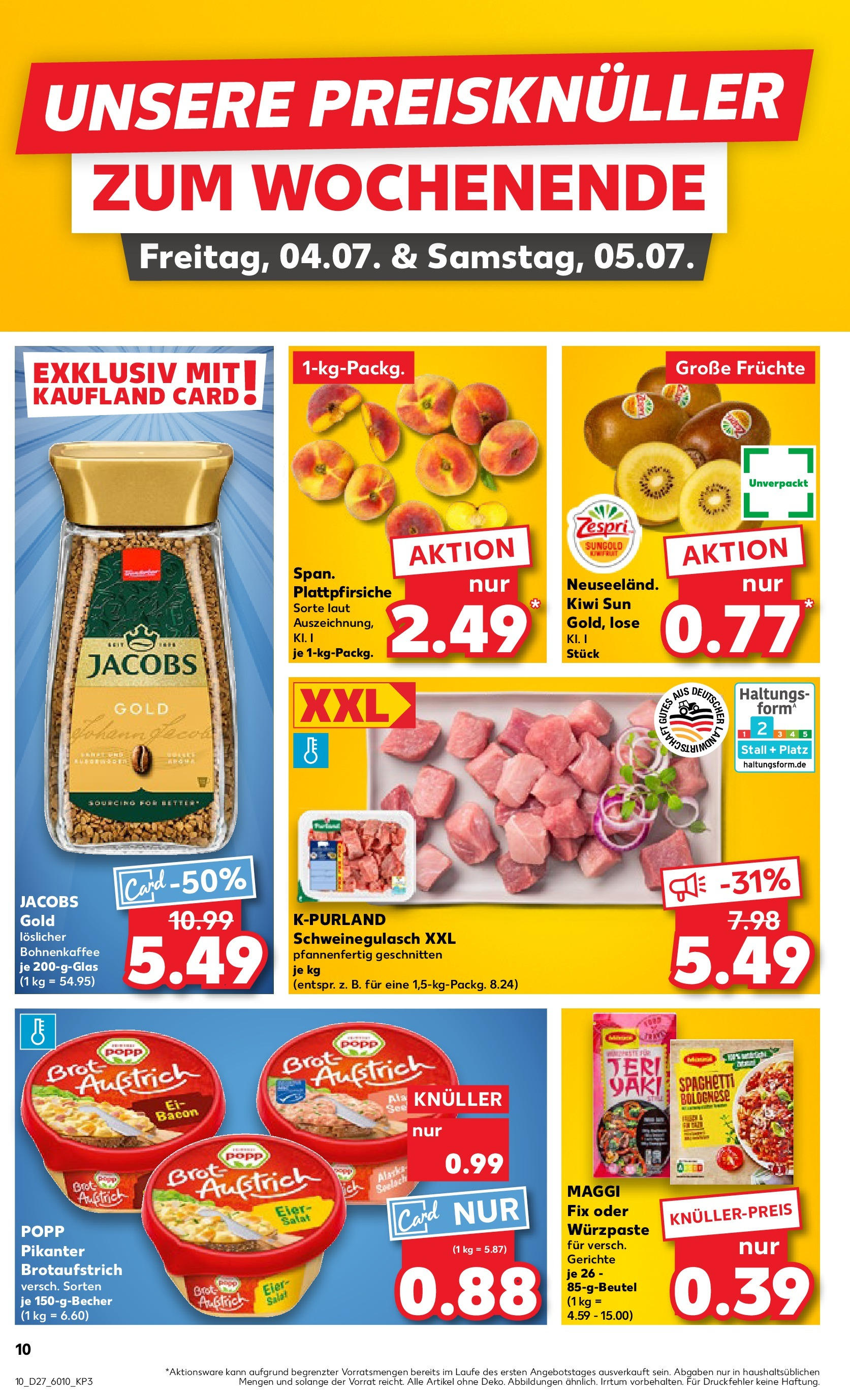 Prospekt Kaufland ab 03.07.2025 » Angebote und Werbung Online | Seite: 10 | Produkte: Maggi, Maggi fix, Brot, Kiwi Prospekt Kaufland ab 03.07.2025 » Angebote Online zum Blättern | Seite: 10 | Produkte: Maggi, Maggi fix, Brot, Kiwi
