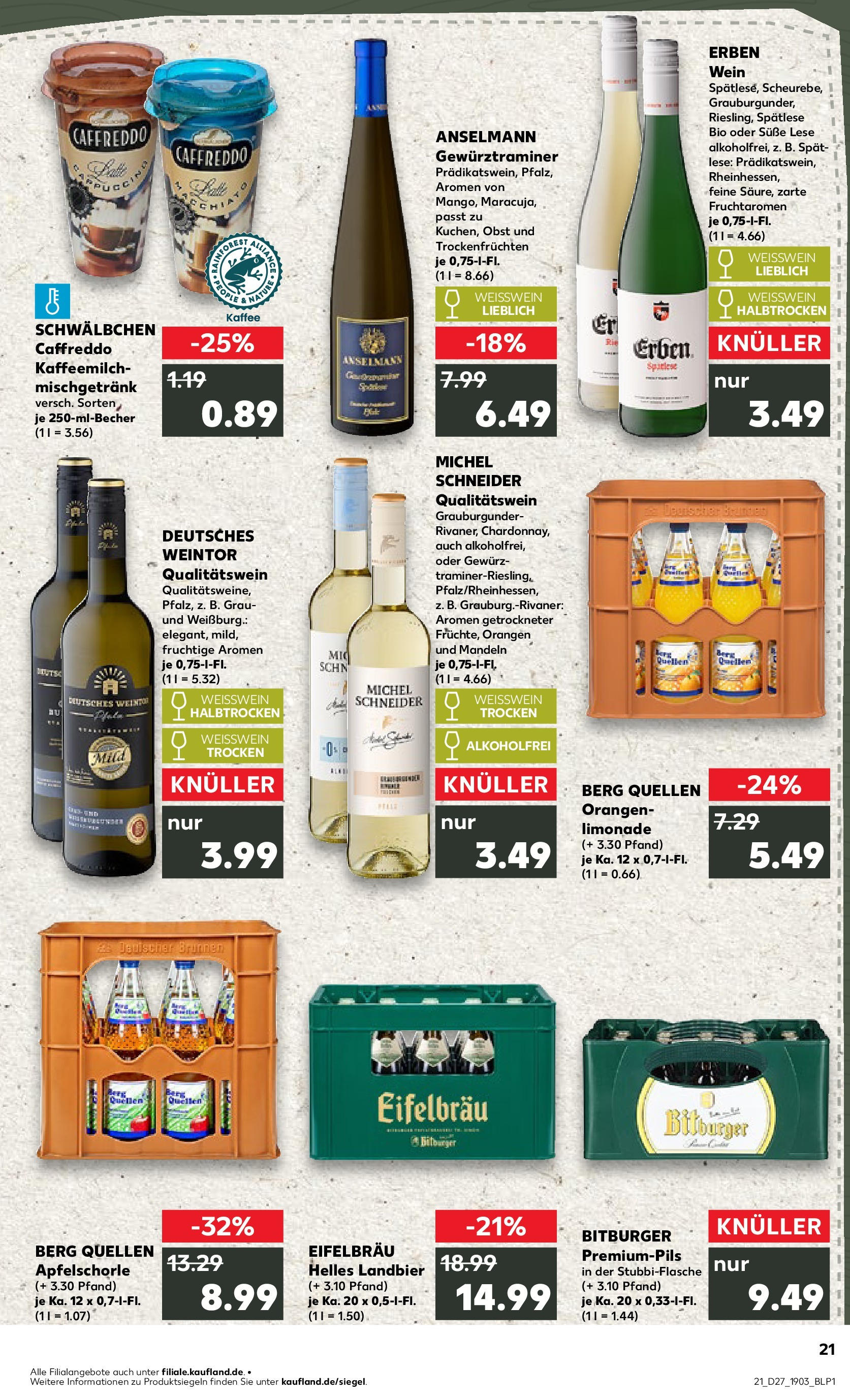 Prospekt Kaufland ab 06.07.2025 » Angebote und Werbung Online | Seite: 36 | Produkte: Weißwein, Weißwein trocken, Limonade, Mandeln Prospekt Kaufland ab 06.07.2025 » Angebote Online zum Blättern | Seite: 36 | Produkte: Weißwein, Weißwein trocken, Limonade, Mandeln