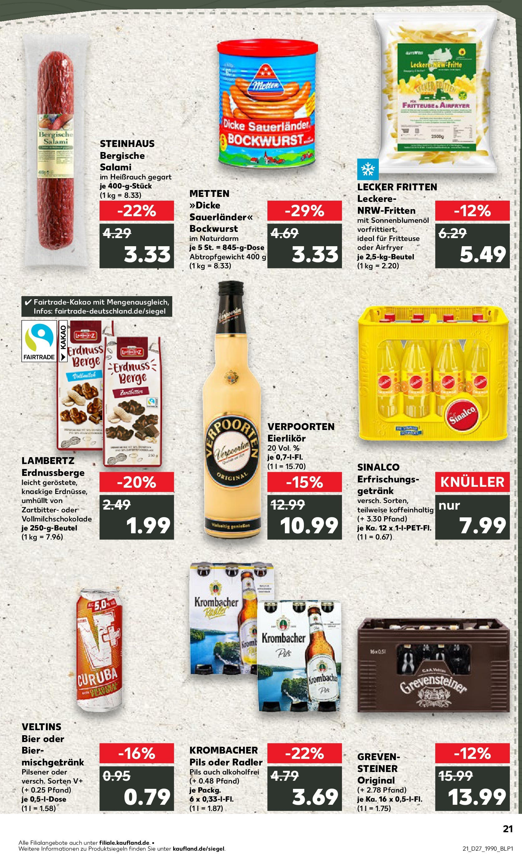 Prospekt Kaufland ab 03.07.2025 » Angebote und Werbung Online | Seite: 21 | Produkte: Bier, Sonnenblumenol, Pils, Veltins Prospekt Kaufland ab 03.07.2025 » Angebote Online zum Blättern | Seite: 21 | Produkte: Bier, Sonnenblumenol, Pils, Veltins