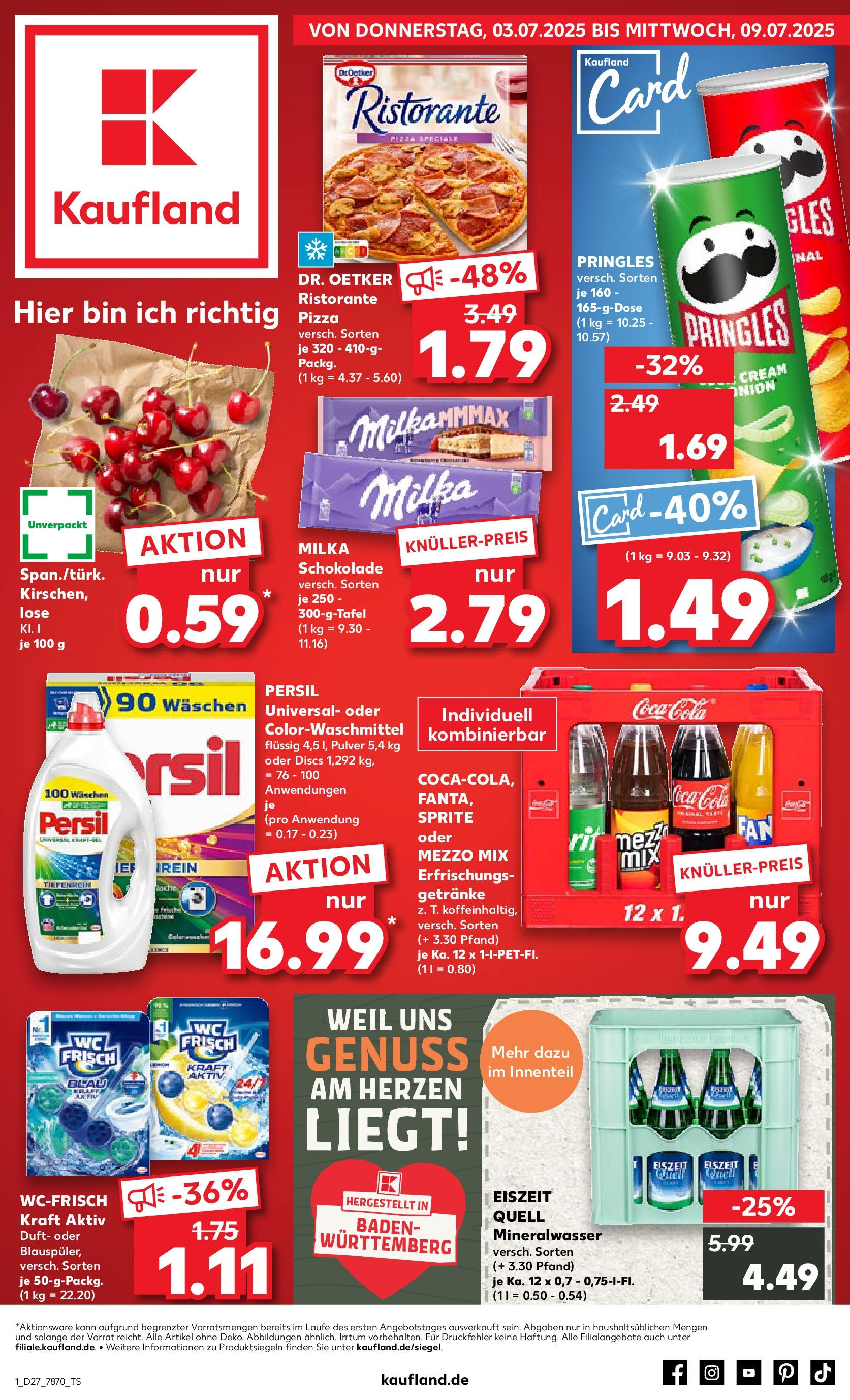 Prospekt Kaufland ab 03.07.2025 » Angebote und Werbung Online | Seite: 1 | Produkte: Ristorante, Coca cola, Sprite, Oder mezzo mix Prospekt Kaufland ab 03.07.2025 » Angebote Online zum Blättern | Seite: 1 | Produkte: Ristorante, Coca cola, Sprite, Oder mezzo mix
