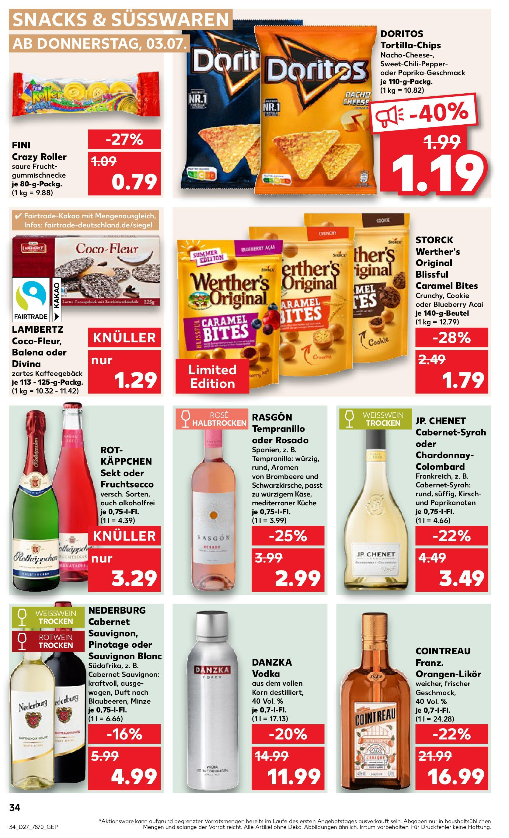 Prospekt Kaufland ab 03.07.2025 » Angebote und Werbung Online | Seite: 34 | Produkte: Weißwein, Rotwein, Sekt, Küche Prospekt Kaufland ab 03.07.2025 » Angebote Online zum Blättern | Seite: 34 | Produkte: Weißwein, Rotwein, Sekt, Küche
