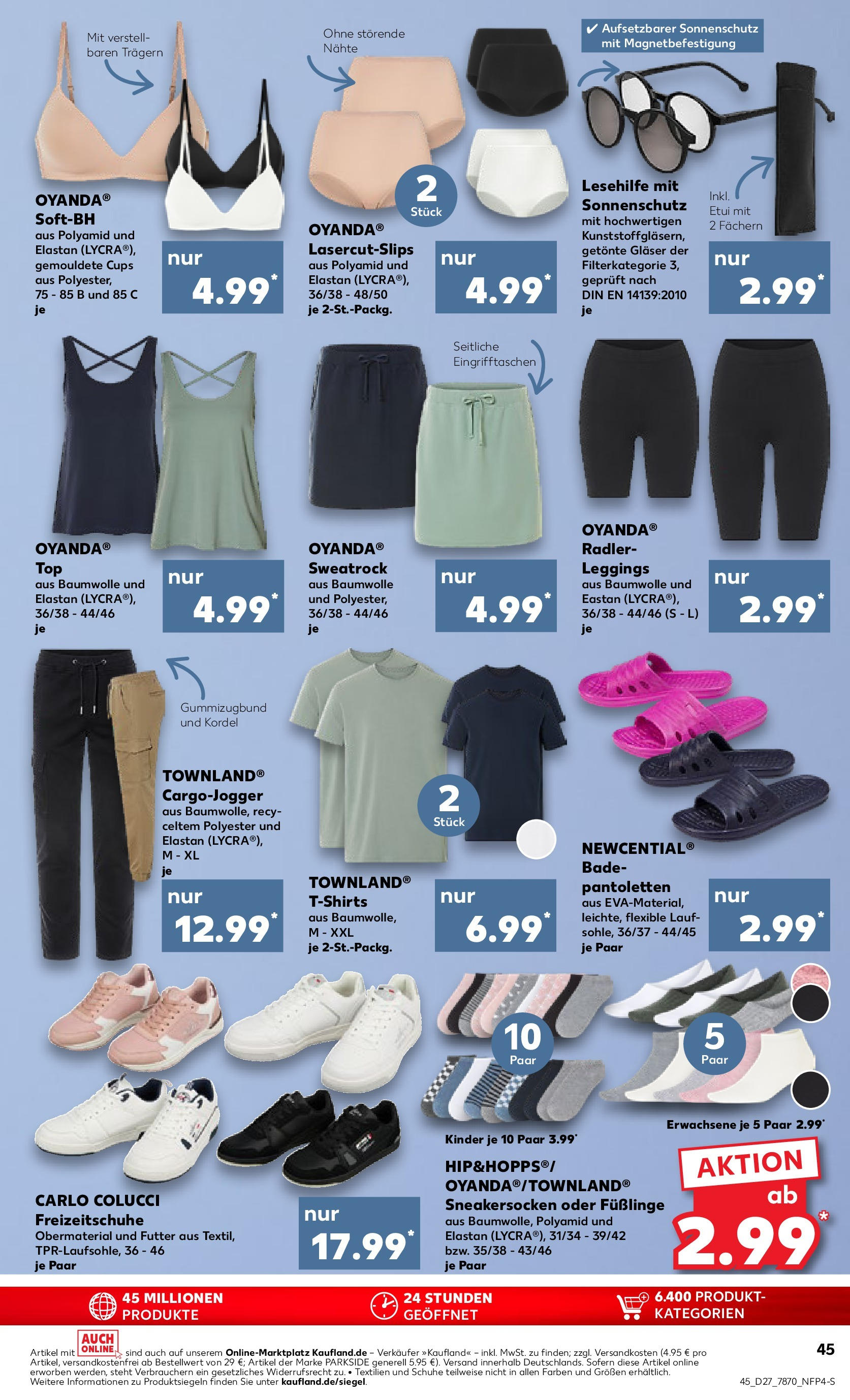 Prospekt Kaufland ab 03.07.2025 » Angebote und Werbung Online | Seite: 45 | Produkte: Top, T-Shirt, Radler, Leggings Prospekt Kaufland ab 03.07.2025 » Angebote Online zum Blättern | Seite: 45 | Produkte: Top, T-Shirt, Radler, Leggings