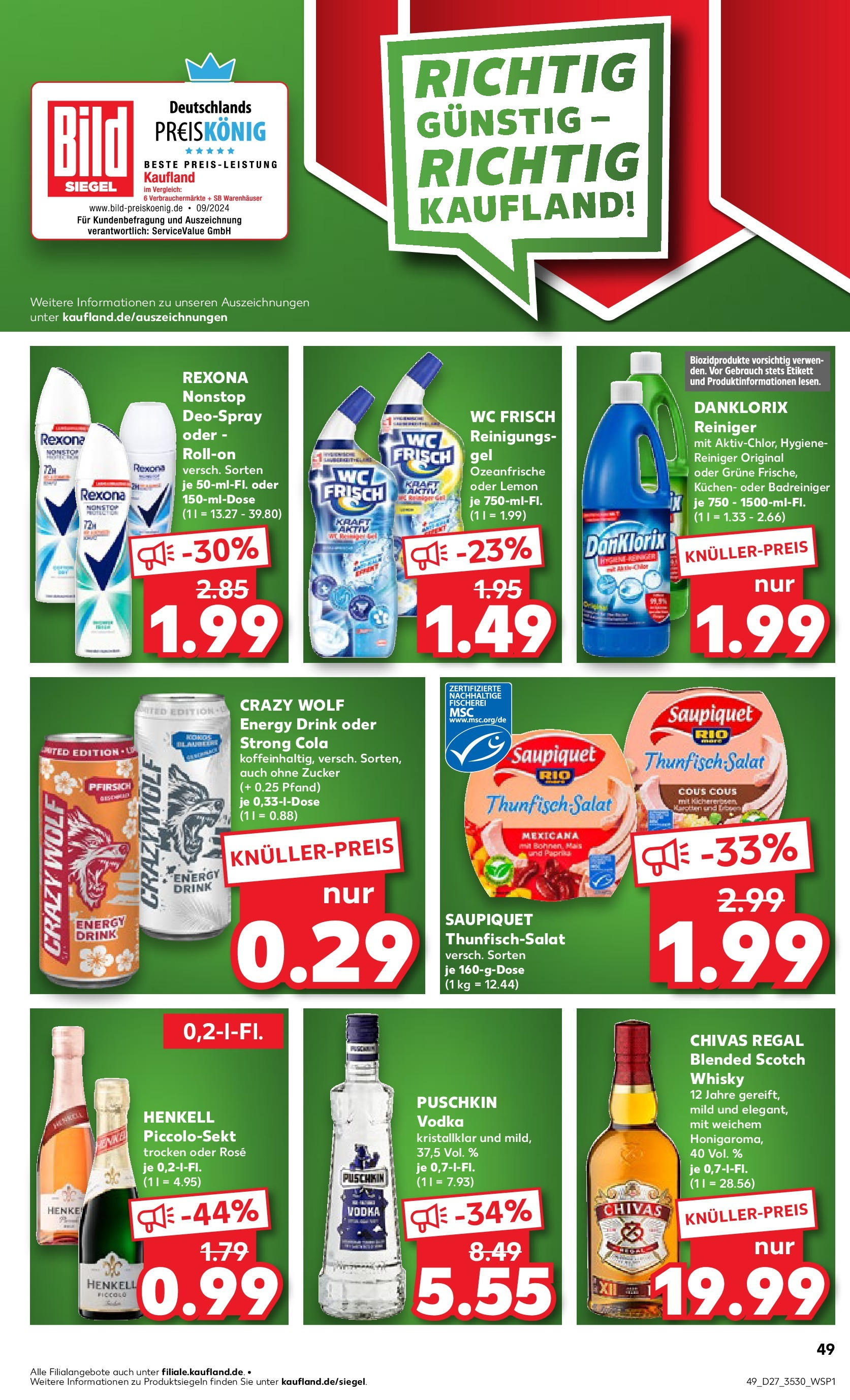 Prospekt Kaufland ab 03.07.2025 » Angebote Online zum Blättern | Seite: 49 | Produkte: Regal, Deodorant, Paprika, Zucker