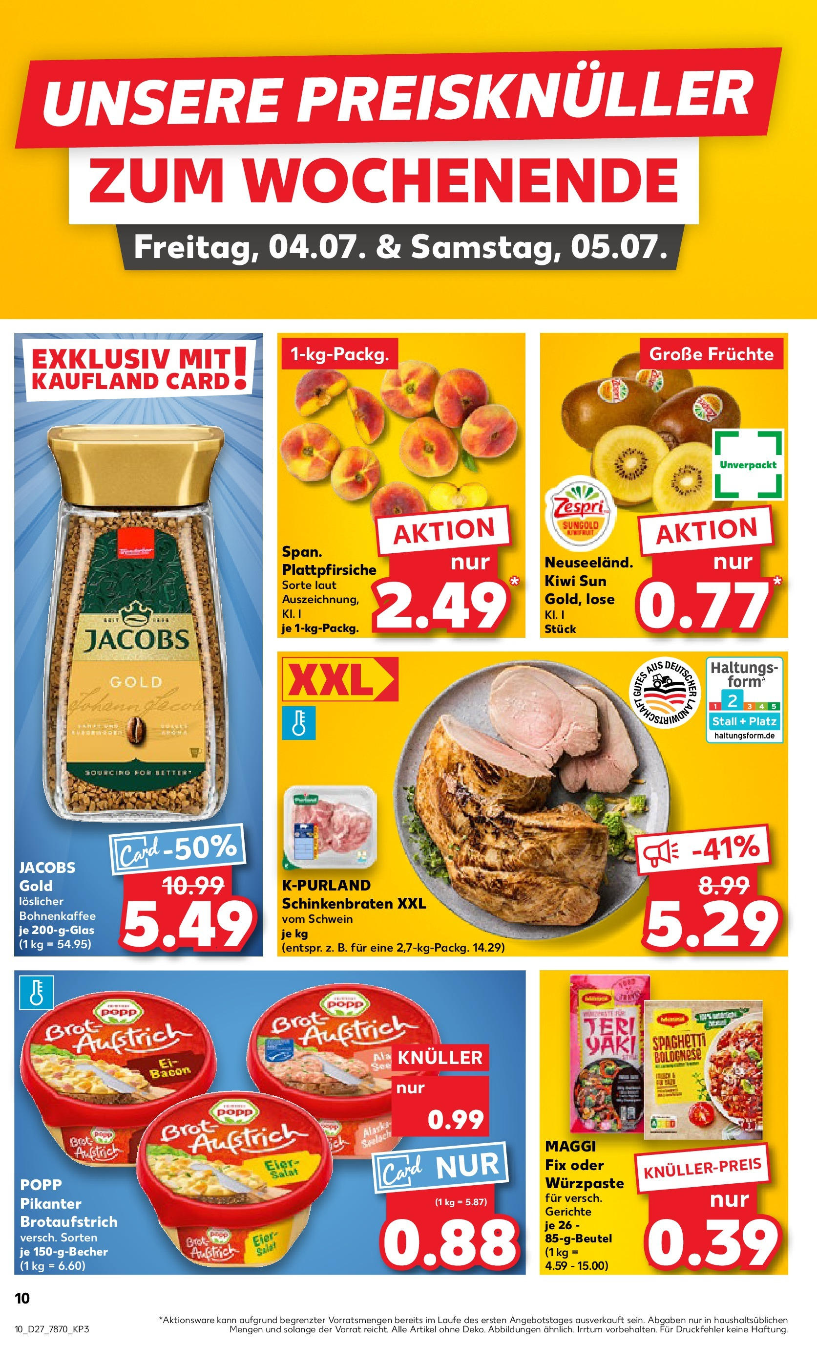 Prospekt Kaufland ab 03.07.2025 » Angebote und Werbung Online | Seite: 10 | Produkte: Maggi, Maggi fix, Brot, Kiwi Prospekt Kaufland ab 03.07.2025 » Angebote Online zum Blättern | Seite: 10 | Produkte: Maggi, Maggi fix, Brot, Kiwi