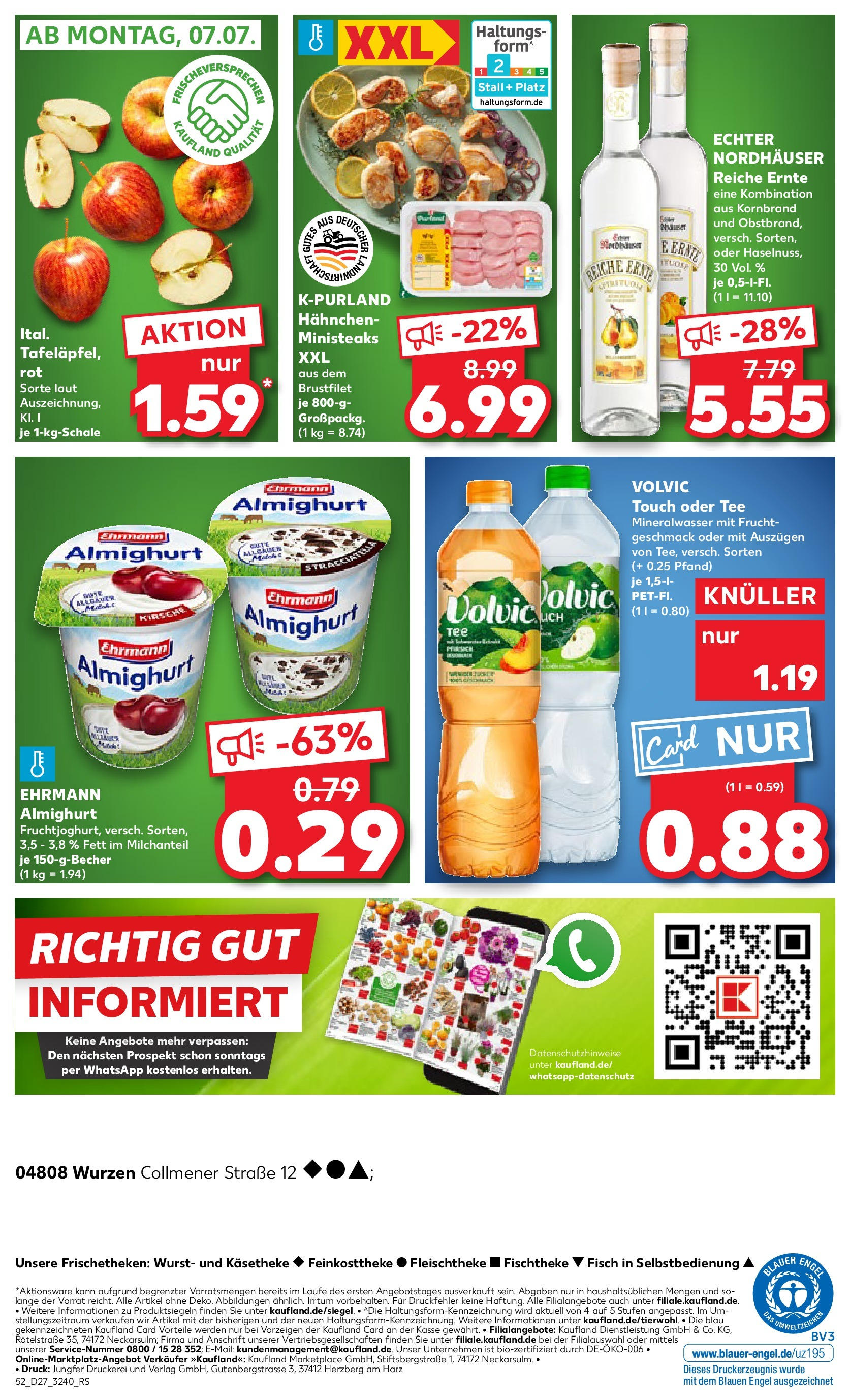 Prospekt Kaufland ab 03.07.2025 » Angebote und Werbung Online | Seite: 52 | Produkte: Hahnchen, Mineralwasser, Tee, Volvic Prospekt Kaufland ab 03.07.2025 » Angebote Online zum Blättern | Seite: 52 | Produkte: Hahnchen, Mineralwasser, Tee, Volvic