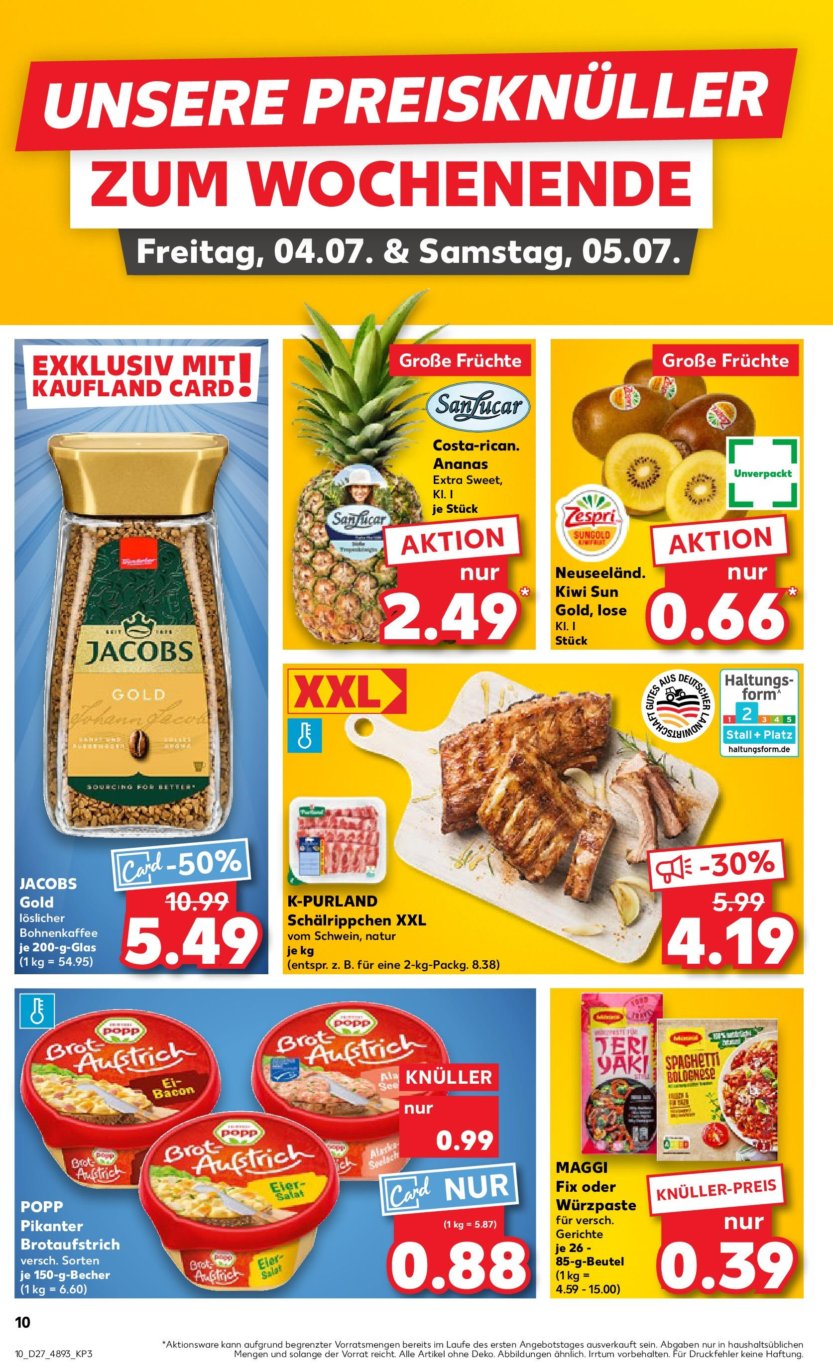 Prospekt Kaufland ab 03.07.2025 » Angebote und Werbung Online | Seite: 10 | Produkte: Ananas, Maggi fix, Brot, Kiwi Prospekt Kaufland ab 03.07.2025 » Angebote Online zum Blättern | Seite: 10 | Produkte: Ananas, Maggi fix, Brot, Kiwi