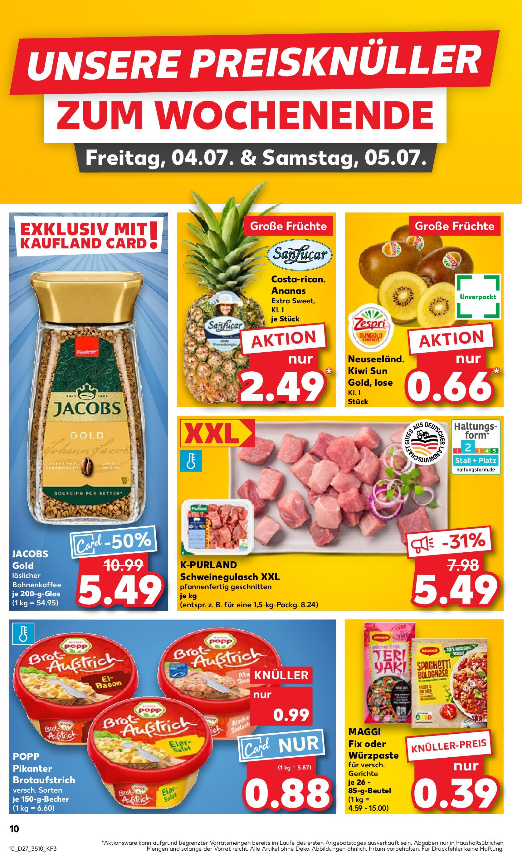 Prospekt Kaufland ab 03.07.2025 » Angebote Online zum Blättern | Seite: 10 | Produkte: Maggi, Maggi fix, Kiwi, Salat