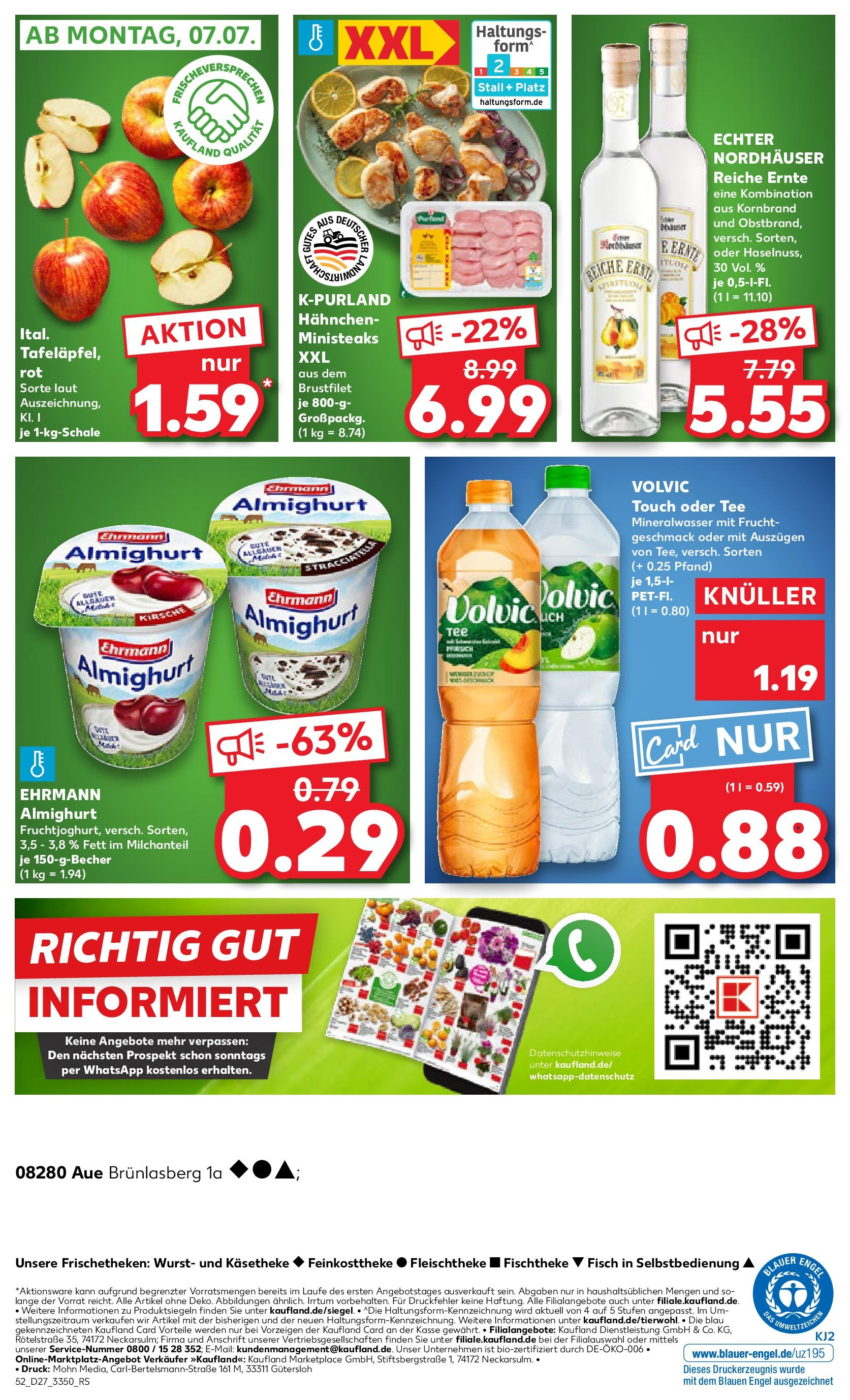 Prospekt Kaufland ab 03.07.2025 » Angebote und Werbung Online | Seite: 52 | Produkte: Hahnchen, Volvic touch, Fisch, Wurst Prospekt Kaufland ab 03.07.2025 » Angebote Online zum Blättern | Seite: 52 | Produkte: Hahnchen, Volvic touch, Fisch, Wurst