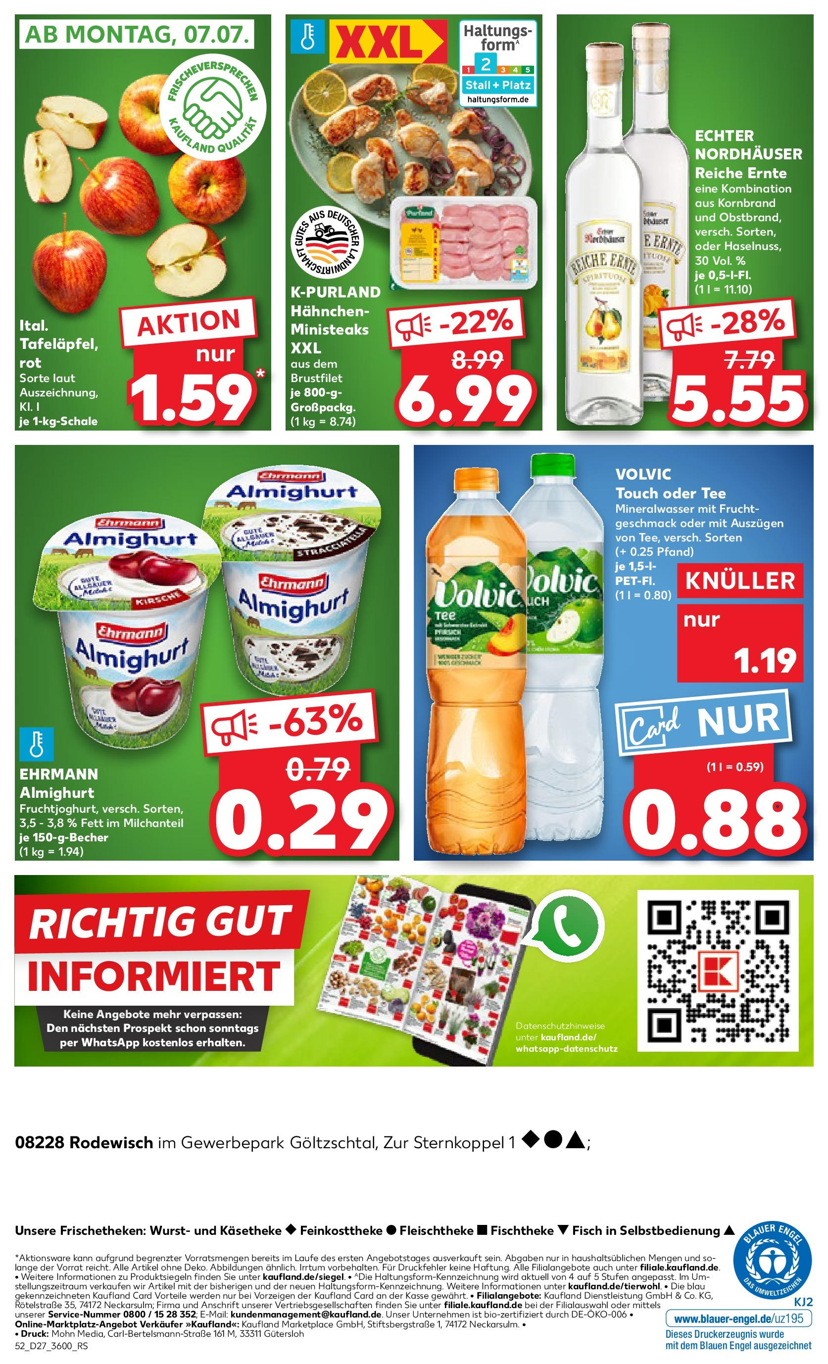 Prospekt Kaufland ab 03.07.2025 » Angebote und Werbung Online | Seite: 52 | Produkte: Hahnchen, Volvic touch, Wurst, Volvic Prospekt Kaufland ab 03.07.2025 » Angebote Online zum Blättern | Seite: 52 | Produkte: Hahnchen, Volvic touch, Wurst, Volvic