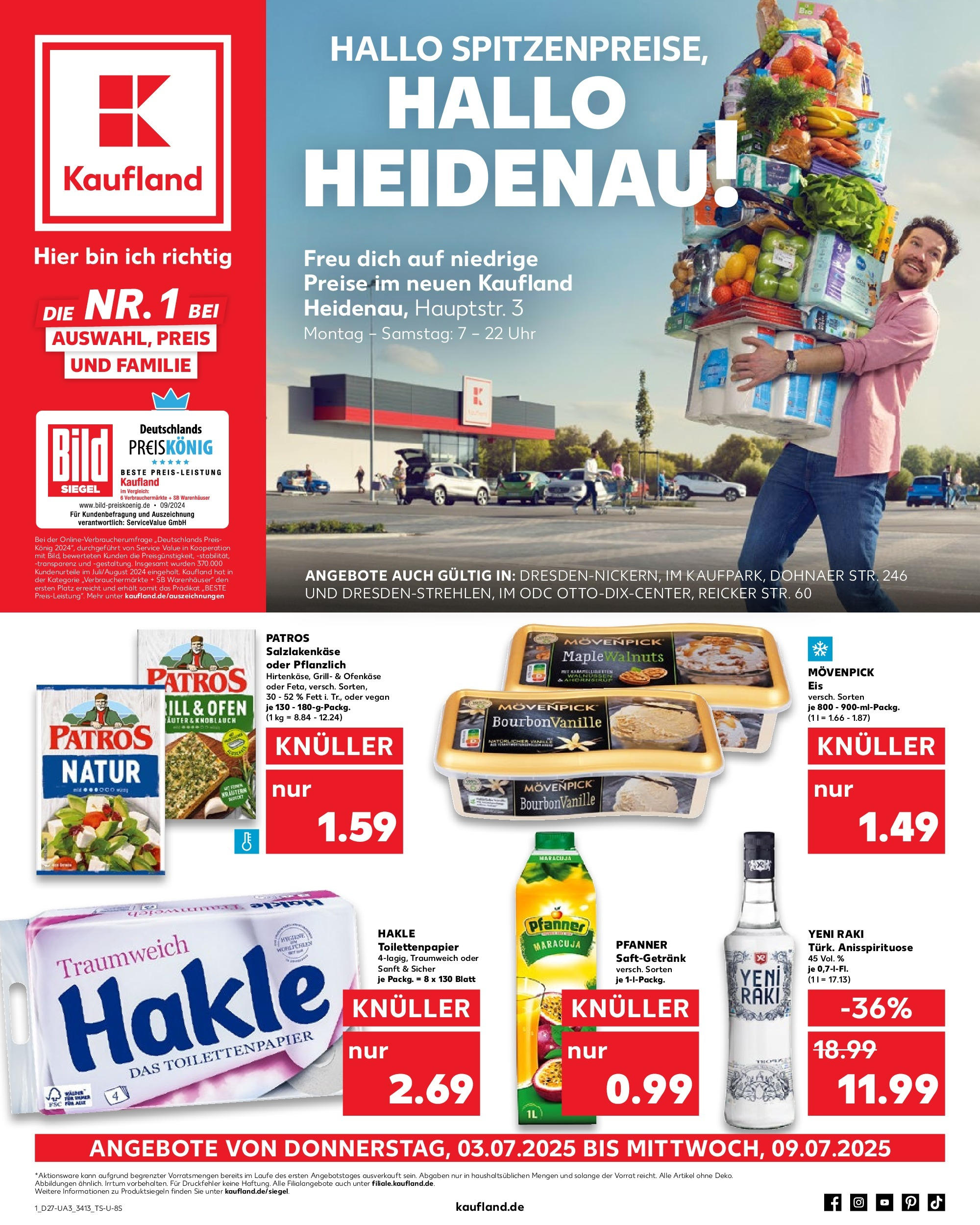 Prospekt Kaufland ab 03.07.2025 » Angebote und Werbung Online | Seite: 1 | Produkte: Ofen, Knoblauch, Uhr, Toilettenpapier Prospekt Kaufland ab 03.07.2025 » Angebote Online zum Blättern | Seite: 1 | Produkte: Ofen, Knoblauch, Uhr, Toilettenpapier