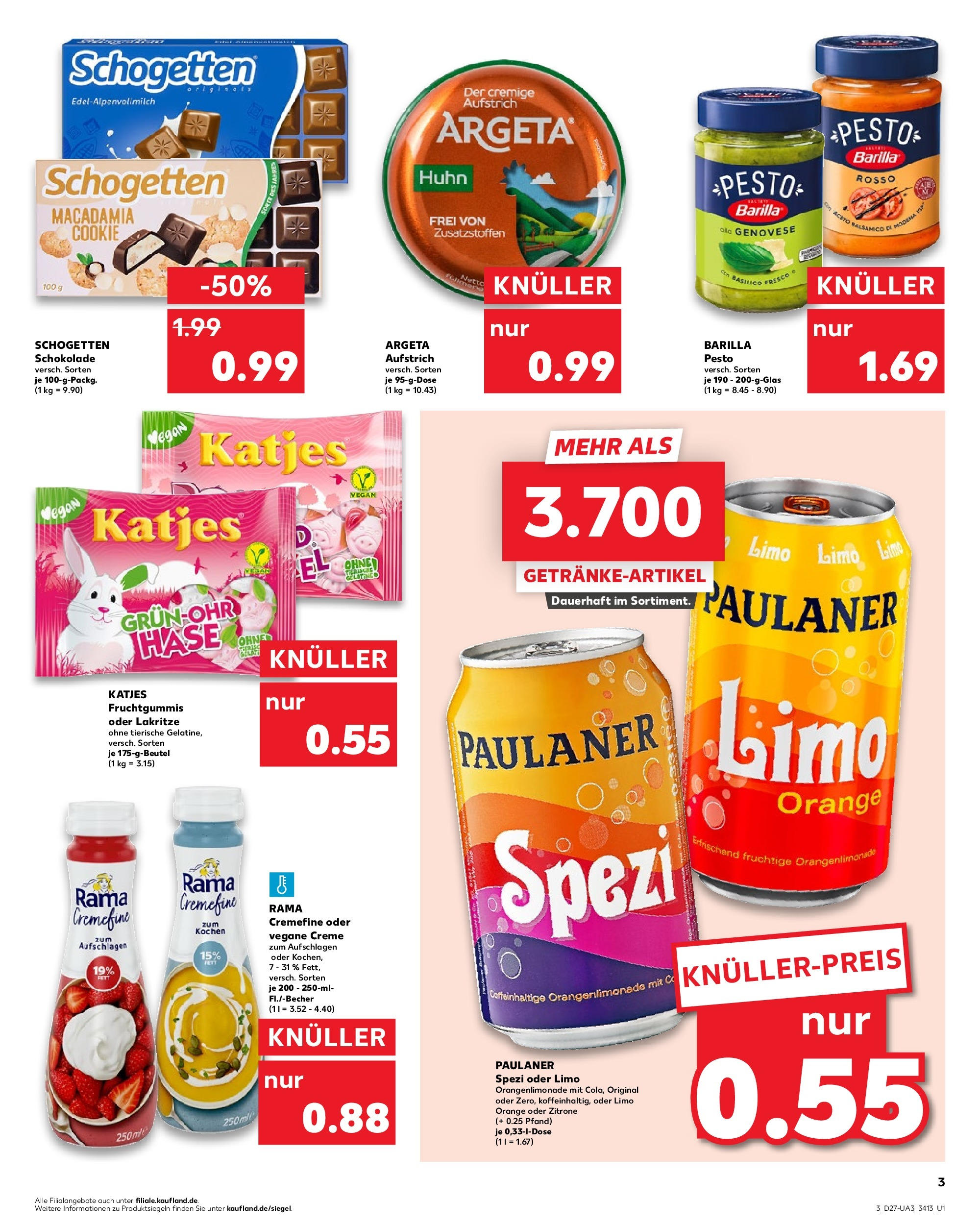 Prospekt Kaufland ab 03.07.2025 » Angebote und Werbung Online | Seite: 3 | Produkte: Balsamico, Paulaner spezi, Zitrone, Schogetten Prospekt Kaufland ab 03.07.2025 » Angebote Online zum Blättern | Seite: 3 | Produkte: Balsamico, Paulaner spezi, Zitrone, Schogetten