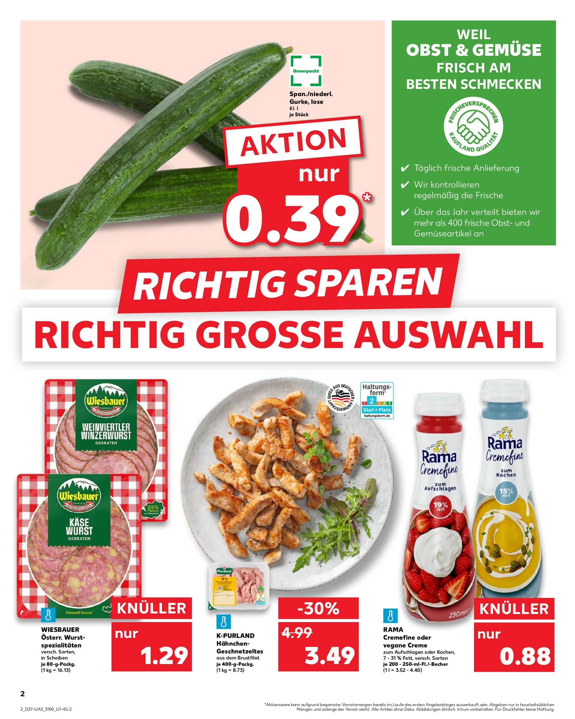 Prospekt Kaufland ab 03.07.2025 » Angebote und Werbung Online | Seite: 2 | Produkte: Rama, Käse, Creme, Wurst Prospekt Kaufland ab 03.07.2025 » Angebote Online zum Blättern | Seite: 2 | Produkte: Rama, Käse, Creme, Wurst