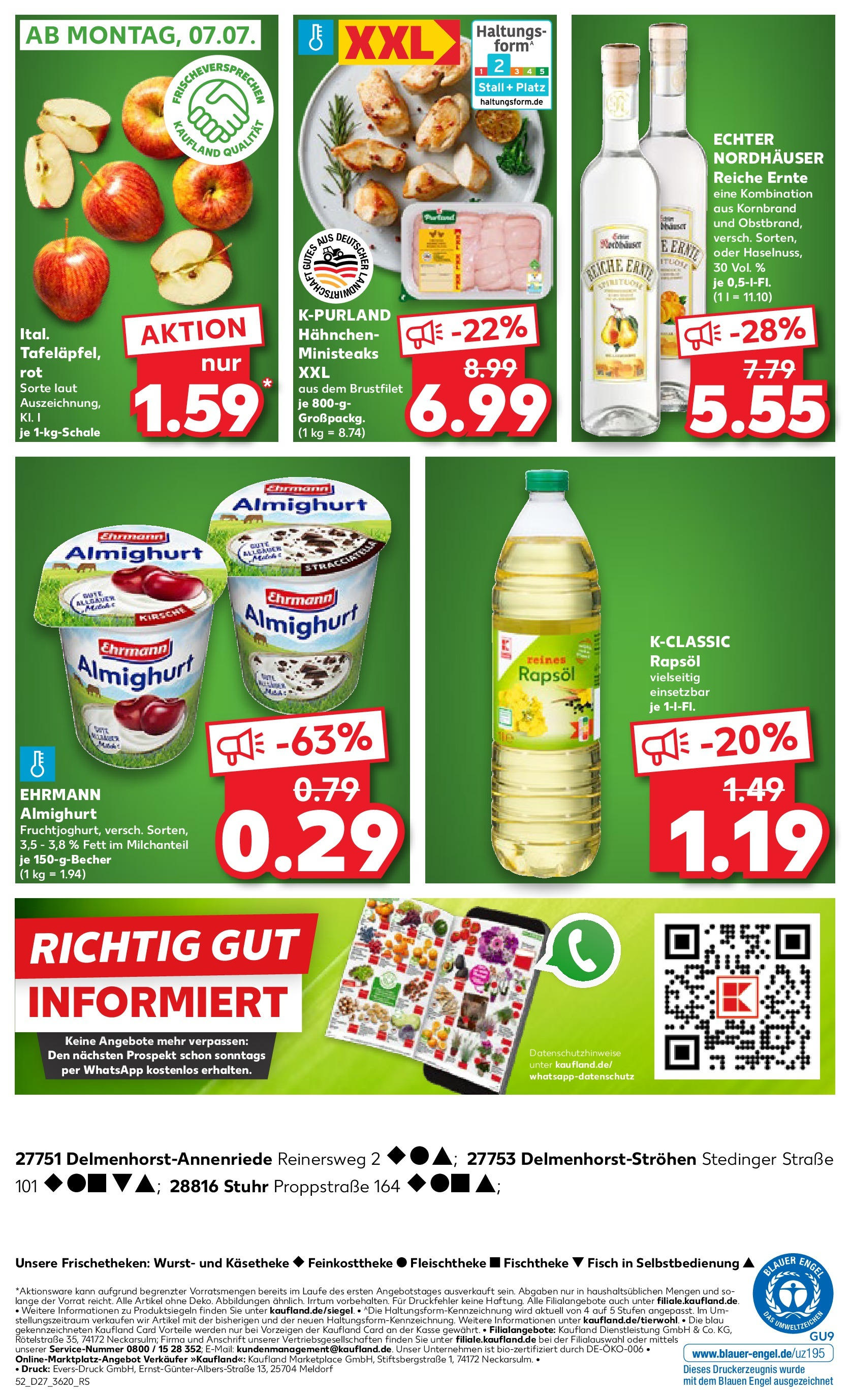 Prospekt Kaufland ab 06.07.2025 » Angebote und Werbung Online | Seite: 5 | Produkte: Ehrmann almighurt, Rapsöl, Fisch, Wurst Prospekt Kaufland ab 06.07.2025 » Angebote Online zum Blättern | Seite: 5 | Produkte: Ehrmann almighurt, Rapsöl, Fisch, Wurst