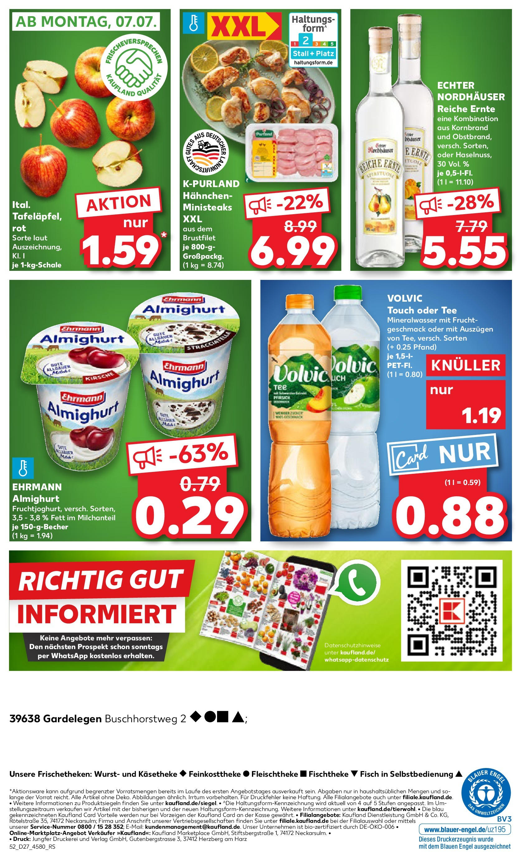 Prospekt Kaufland ab 03.07.2025 » Angebote und Werbung Online | Seite: 52 | Produkte: Hahnchen, Volvic touch, Mineralwasser, Tee Prospekt Kaufland ab 03.07.2025 » Angebote Online zum Blättern | Seite: 52 | Produkte: Hahnchen, Volvic touch, Mineralwasser, Tee