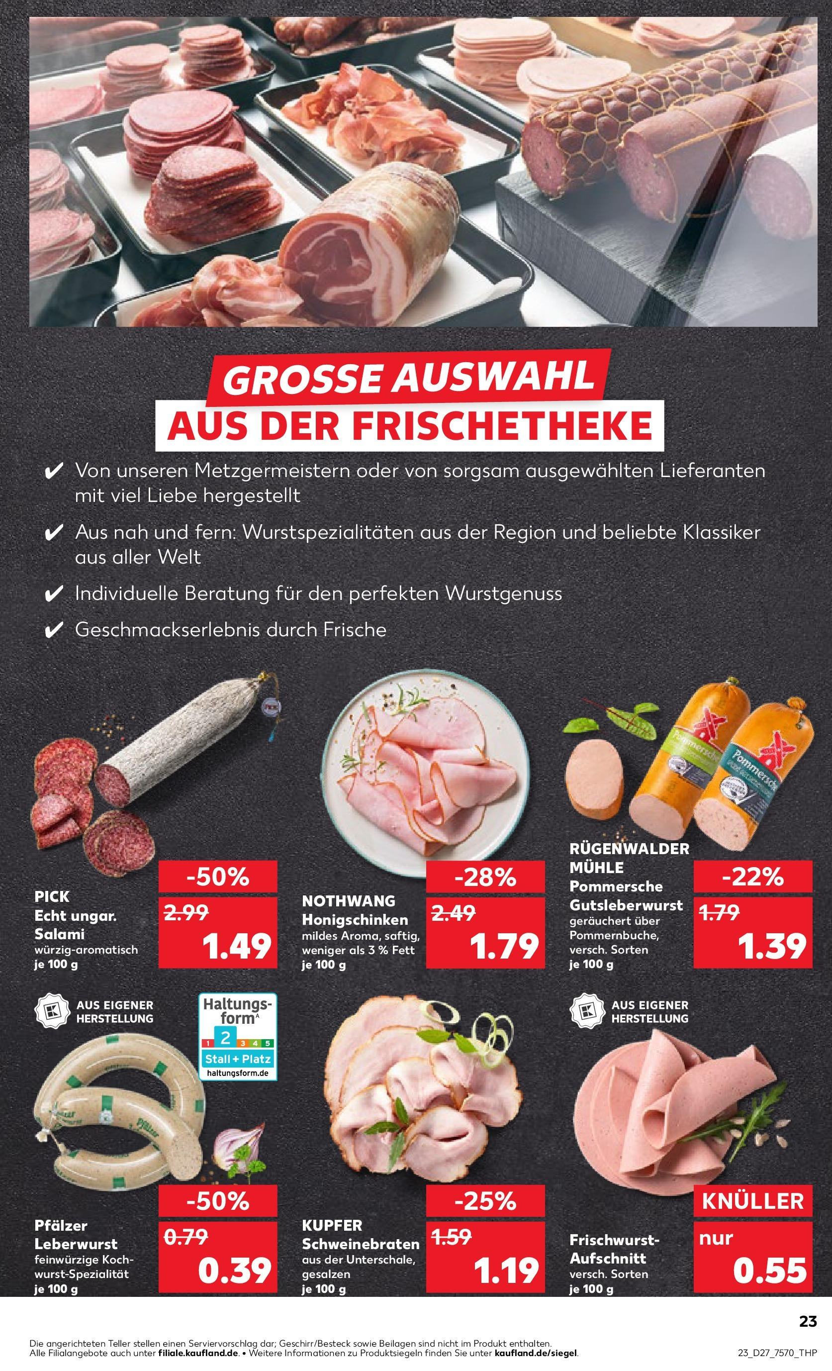 Prospekt Kaufland ab 03.07.2025 » Angebote Online zum Blättern | Seite: 23 | Produkte: Mühle, Salami