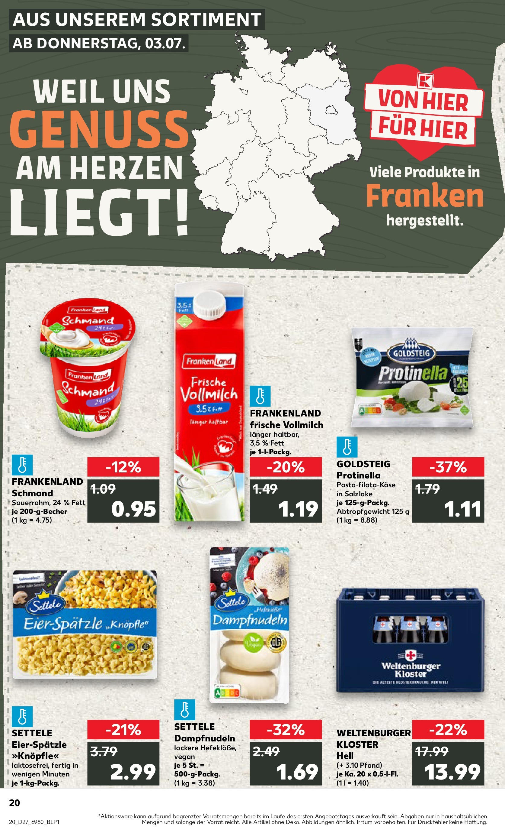 Prospekt Kaufland ab 03.07.2025 » Angebote und Werbung Online | Seite: 20 Prospekt Kaufland ab 03.07.2025 » Angebote Online zum Blättern | Seite: 20