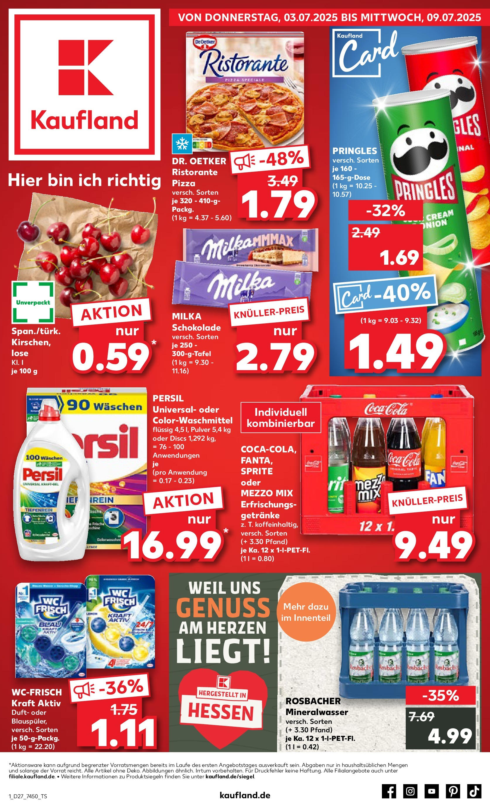 Prospekt Kaufland ab 06.07.2025 » Angebote und Werbung Online | Seite: 16 | Produkte: Ristorante, Sprite, Milka schokolade, Persil Prospekt Kaufland ab 06.07.2025 » Angebote Online zum Blättern | Seite: 16 | Produkte: Ristorante, Sprite, Milka schokolade, Persil