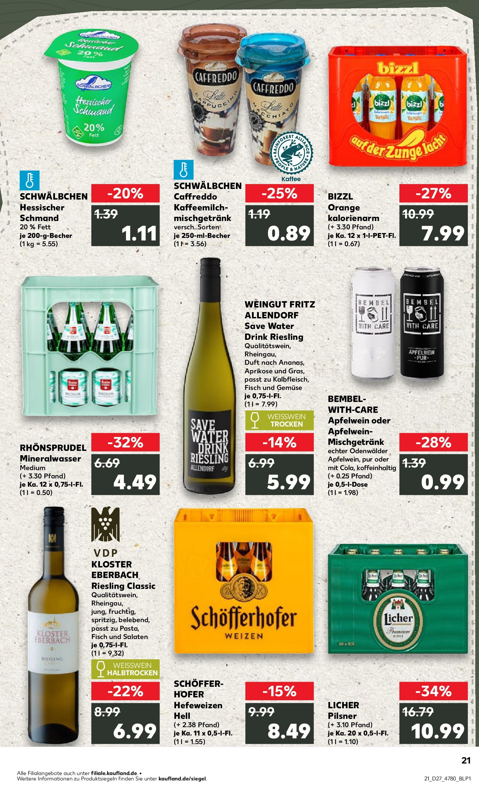 Prospekt Kaufland ab 03.07.2025 » Angebote und Werbung Online | Seite: 21 | Produkte: Weißwein trocken, Duft, Gemüse, Rhonsprudel Prospekt Kaufland ab 03.07.2025 » Angebote Online zum Blättern | Seite: 21 | Produkte: Weißwein trocken, Duft, Gemüse, Rhonsprudel