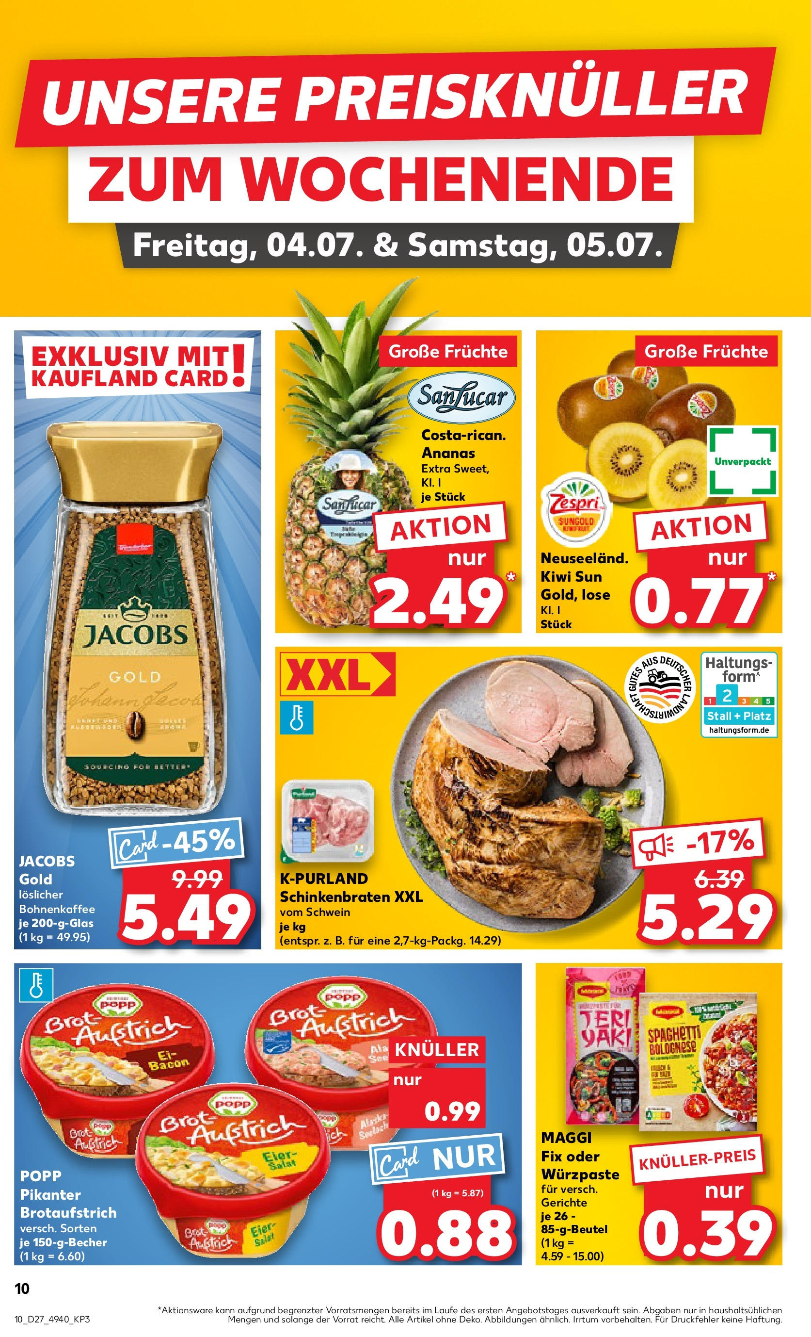 Prospekt Kaufland ab 03.07.2025 » Angebote und Werbung Online | Seite: 10 | Produkte: Eier, Ananas, Maggi fix, Kiwi Prospekt Kaufland ab 03.07.2025 » Angebote Online zum Blättern | Seite: 10 | Produkte: Eier, Ananas, Maggi fix, Kiwi