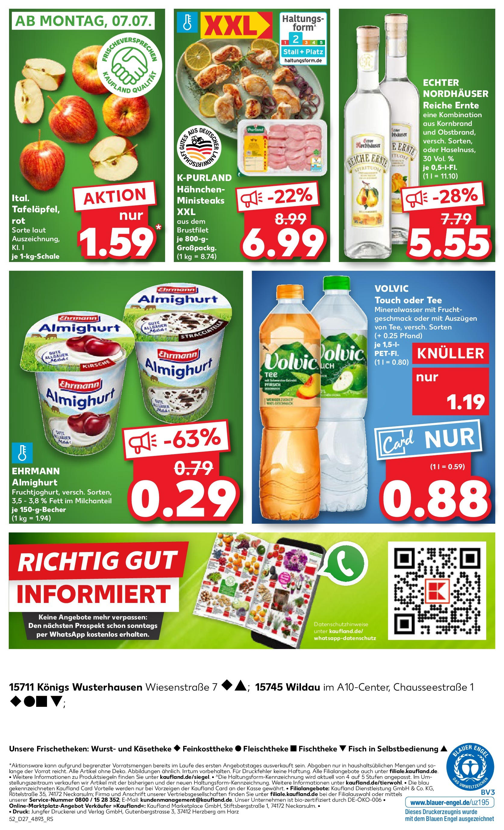 Prospekt Kaufland ab 03.07.2025 » Angebote und Werbung Online | Seite: 52 | Produkte: Hahnchen, Volvic touch, Tee, Volvic Prospekt Kaufland ab 03.07.2025 » Angebote Online zum Blättern | Seite: 52 | Produkte: Hahnchen, Volvic touch, Tee, Volvic