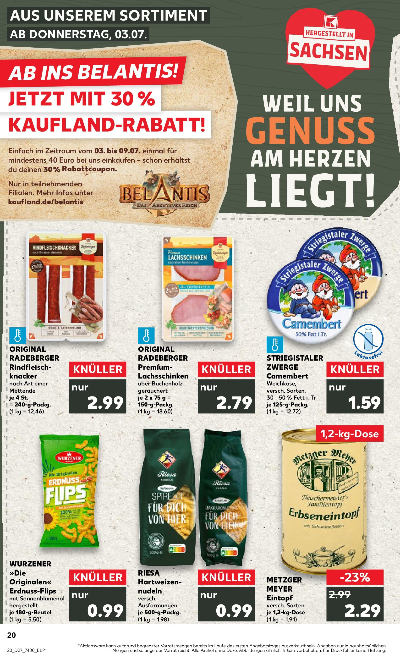 Prospekt Kaufland ab 03.07.2025 » Angebote und Werbung Online | Seite: 20 | Produkte: Sonnenblumenol, Pasta, Schweinefleisch, Rindfleisch Prospekt Kaufland ab 03.07.2025 » Angebote Online zum Blättern | Seite: 20 | Produkte: Sonnenblumenol, Pasta, Schweinefleisch, Rindfleisch