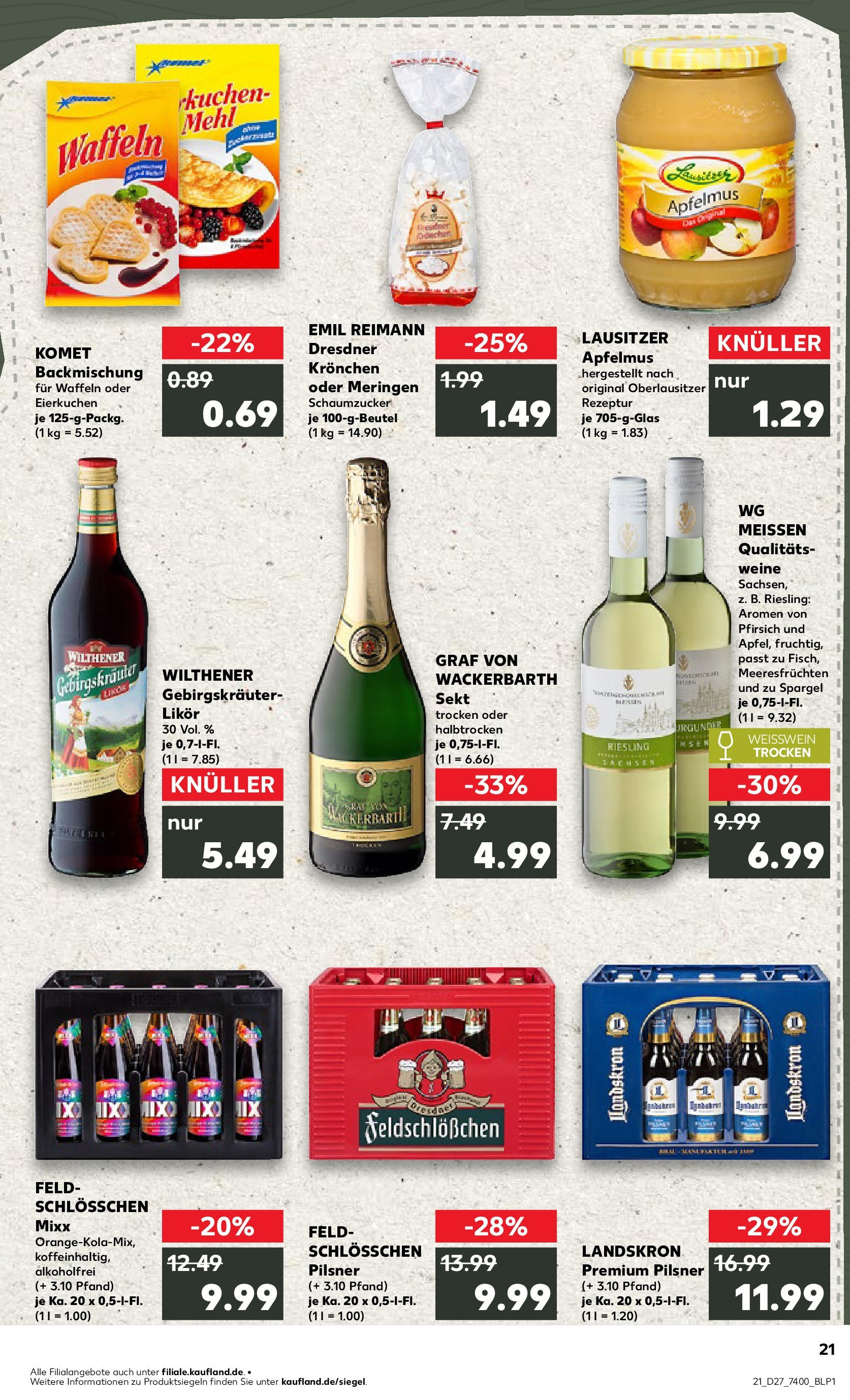 Prospekt Kaufland ab 03.07.2025 » Angebote und Werbung Online | Seite: 21 | Produkte: Mehl, Sekt, Likör, Spargel Prospekt Kaufland ab 03.07.2025 » Angebote Online zum Blättern | Seite: 21 | Produkte: Mehl, Sekt, Likör, Spargel