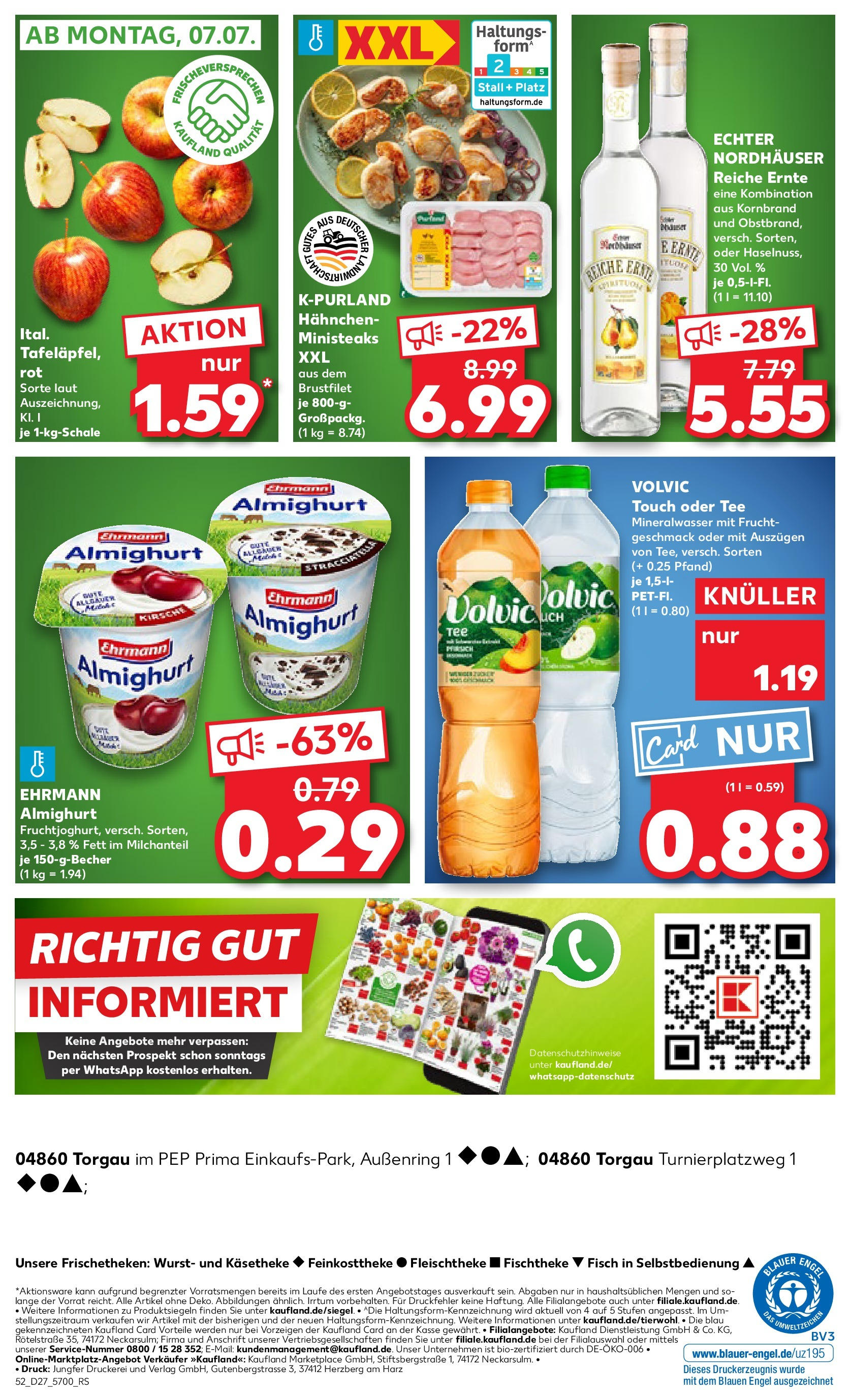 Prospekt Kaufland ab 03.07.2025 » Angebote und Werbung Online | Seite: 52 | Produkte: Hahnchen, Mineralwasser, Wurst, Volvic Prospekt Kaufland ab 03.07.2025 » Angebote Online zum Blättern | Seite: 52 | Produkte: Hahnchen, Mineralwasser, Wurst, Volvic