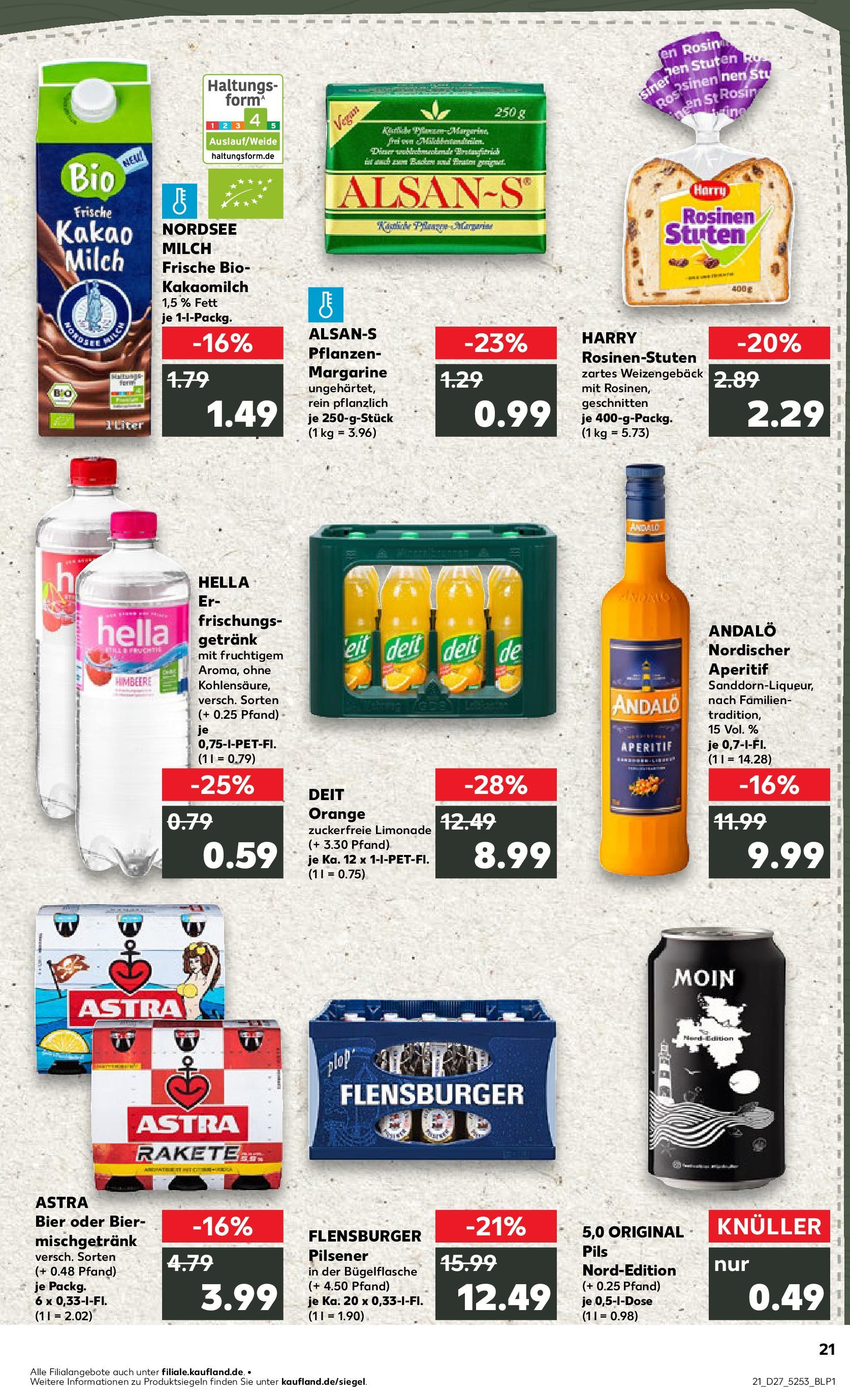 Prospekt Kaufland ab 03.07.2025 » Angebote und Werbung Online | Seite: 21 | Produkte: Milch, Pils, Flensburger, Hella Prospekt Kaufland ab 03.07.2025 » Angebote Online zum Blättern | Seite: 21 | Produkte: Milch, Pils, Flensburger, Hella