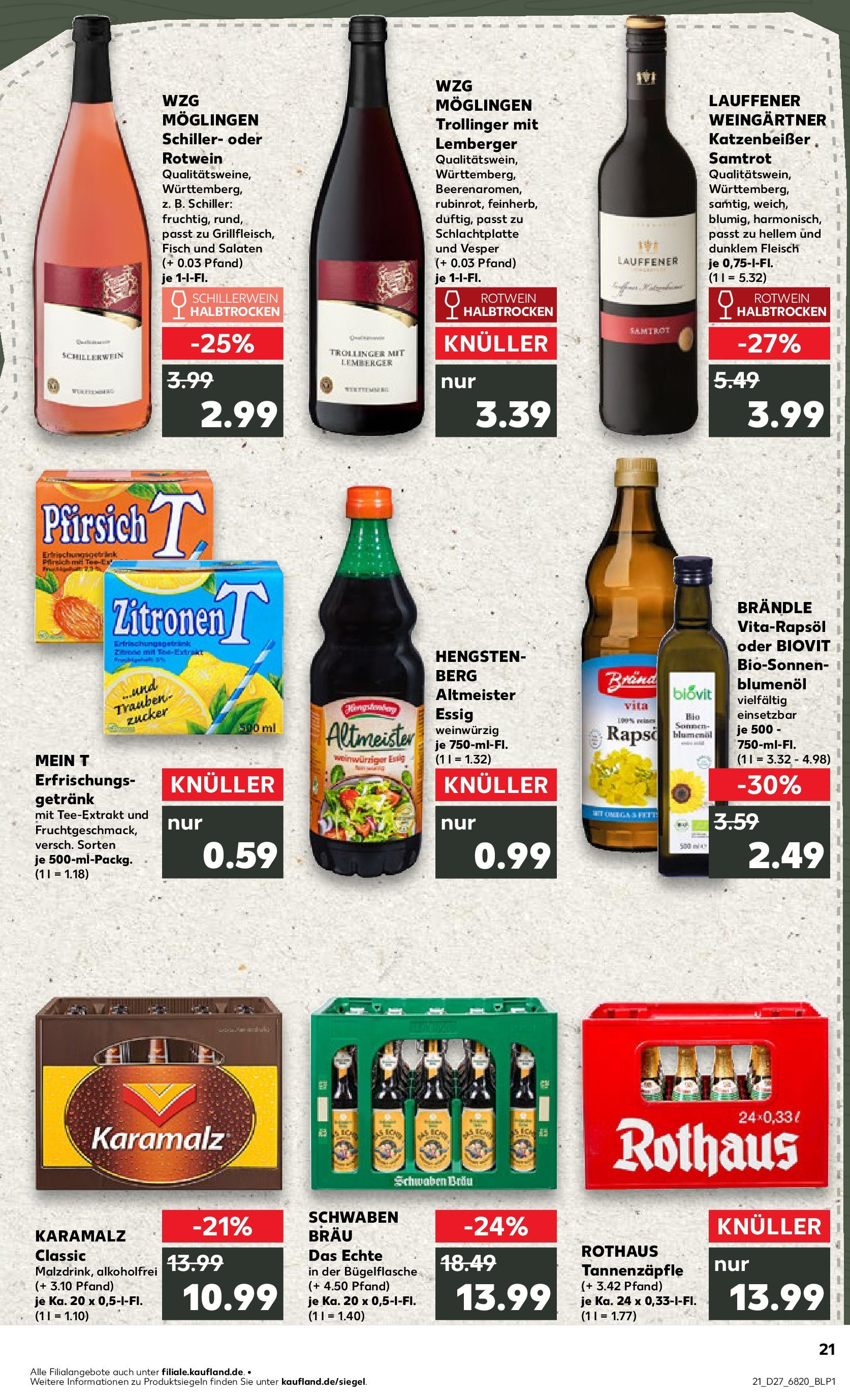 Prospekt Kaufland ab 03.07.2025 » Angebote und Werbung Online | Seite: 21 | Produkte: Rotwein halbtrocken, Fisch, Zitrone, Fleisch Prospekt Kaufland ab 03.07.2025 » Angebote Online zum Blättern | Seite: 21 | Produkte: Rotwein halbtrocken, Fisch, Zitrone, Fleisch