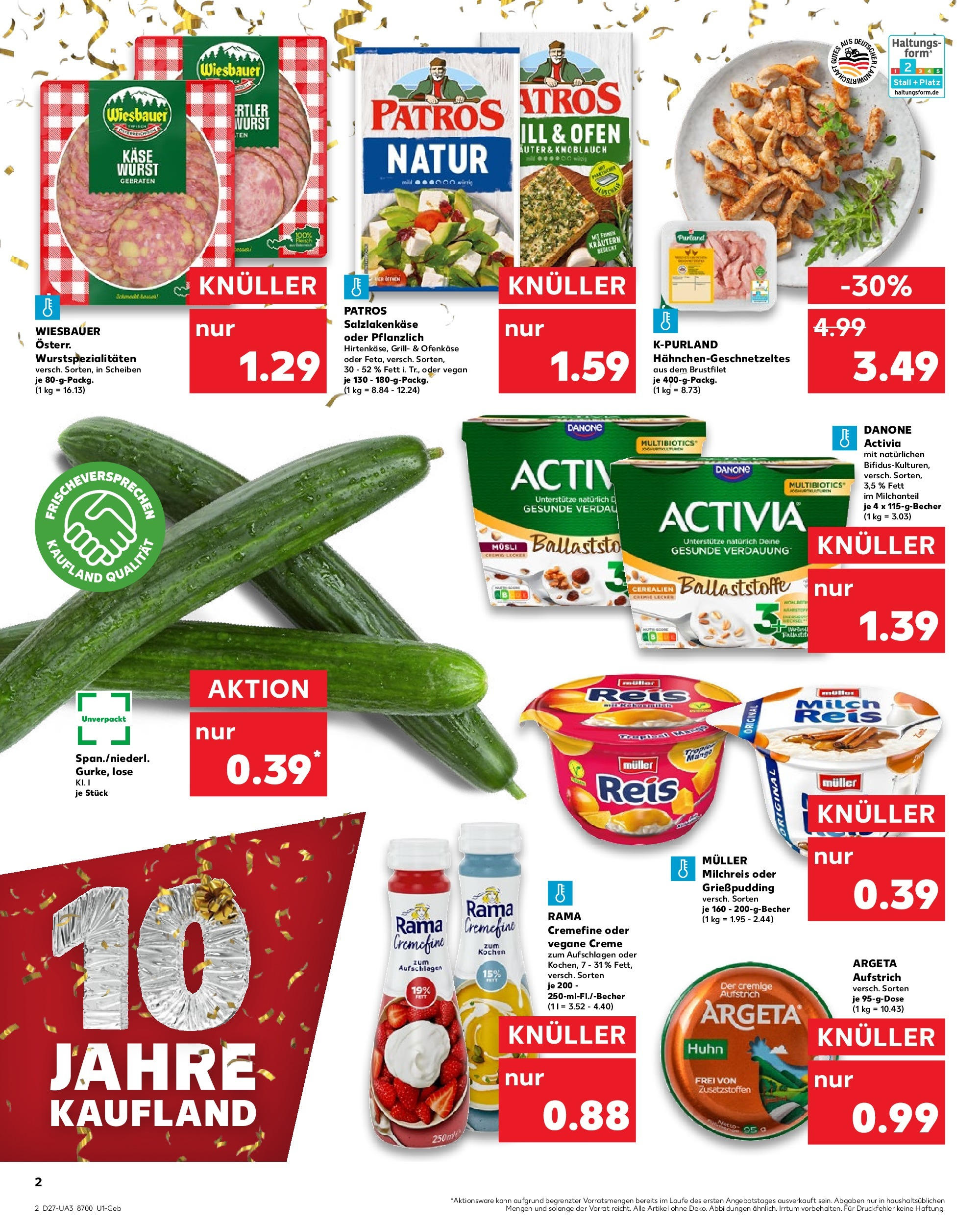 Prospekt Kaufland ab 03.07.2025 » Angebote und Werbung Online | Seite: 2 | Produkte: Activia, Rama, Danone activia, Reis Prospekt Kaufland ab 03.07.2025 » Angebote Online zum Blättern | Seite: 2 | Produkte: Activia, Rama, Danone activia, Reis