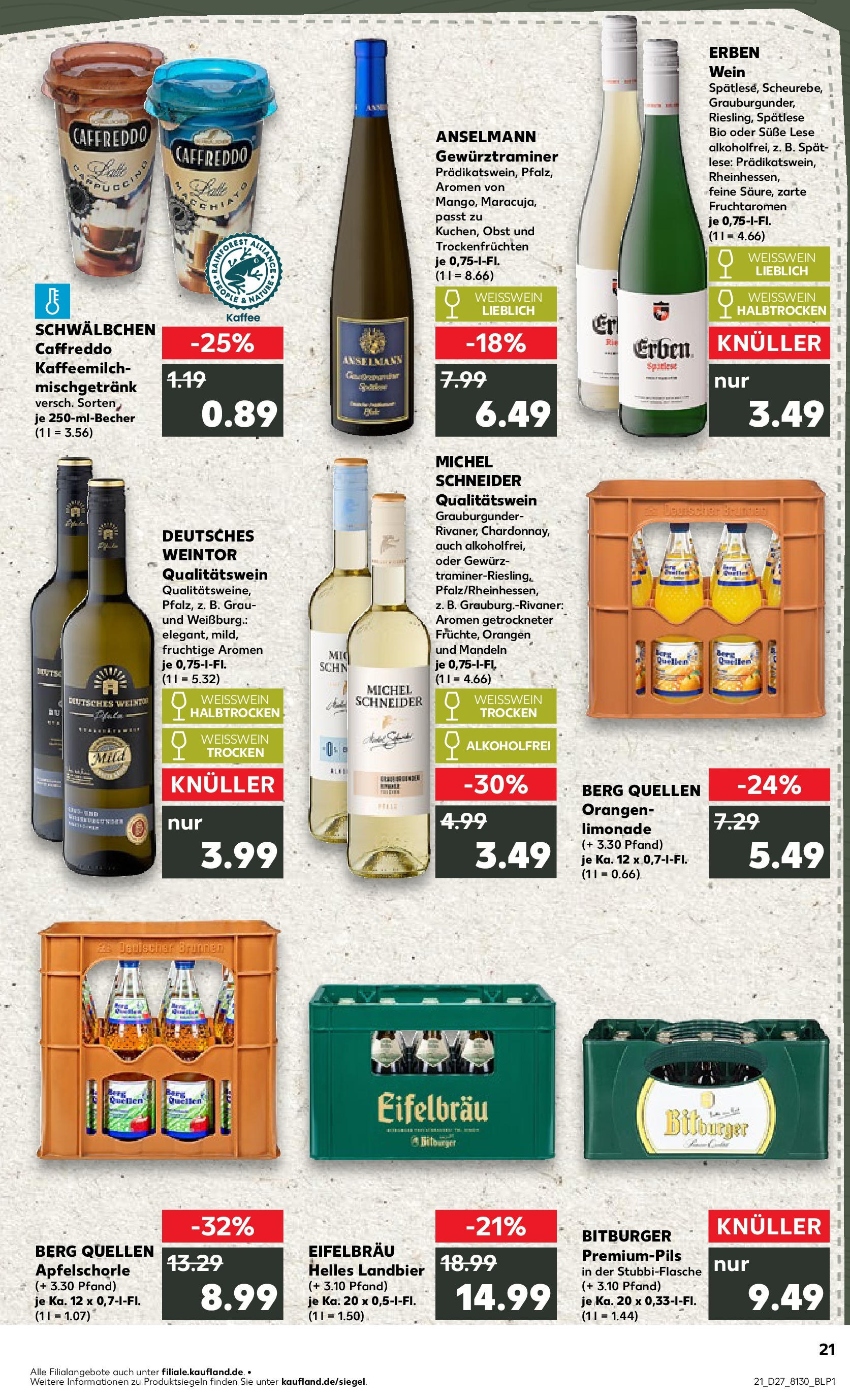 Prospekt Kaufland ab 03.07.2025 » Angebote und Werbung Online | Seite: 21 | Produkte: Bitburger, Weißwein, Orangen, Apple Prospekt Kaufland ab 03.07.2025 » Angebote Online zum Blättern | Seite: 21 | Produkte: Bitburger, Weißwein, Orangen, Apple