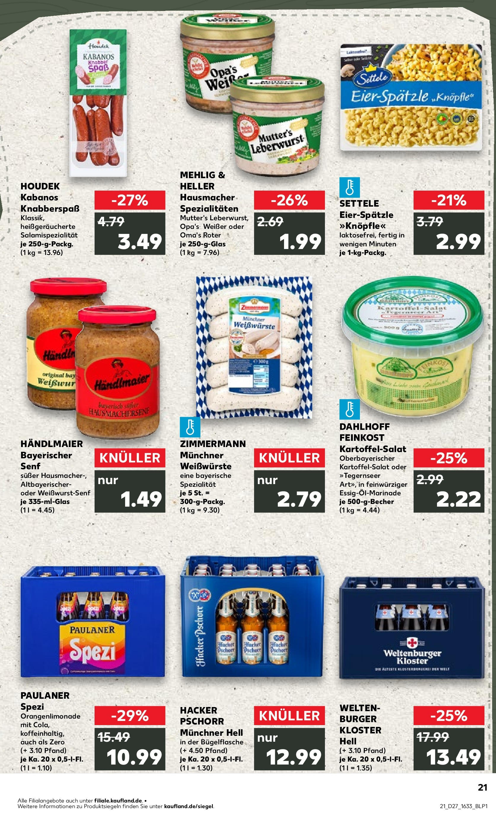 Prospekt Kaufland ab 03.07.2025 » Angebote und Werbung Online | Seite: 25 | Produkte: Cola, Paulaner spezi, Burger, Paulaner Prospekt Kaufland ab 03.07.2025 » Angebote Online zum Blättern | Seite: 25 | Produkte: Cola, Paulaner spezi, Burger, Paulaner