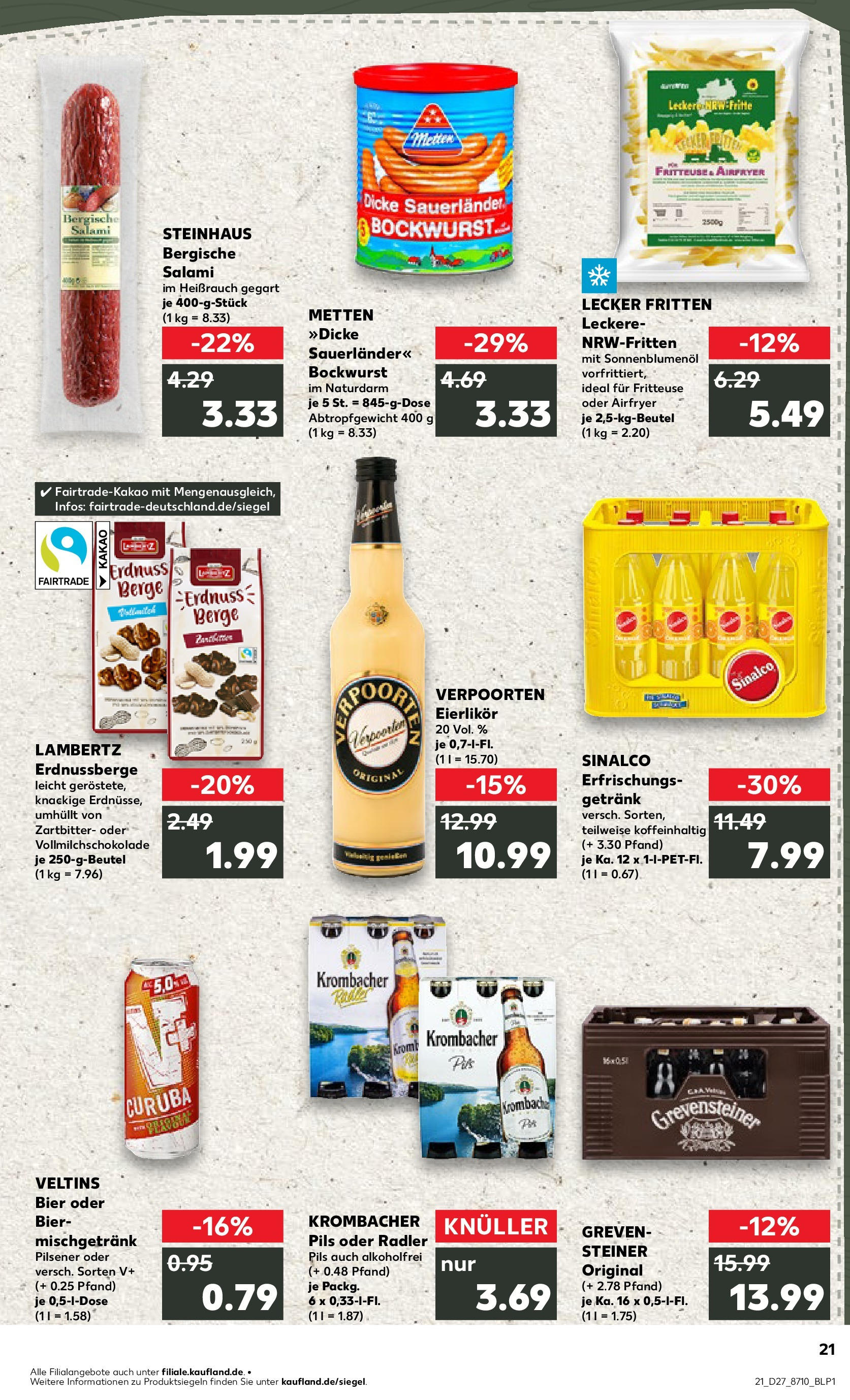 Prospekt Kaufland ab 03.07.2025 » Angebote und Werbung Online | Seite: 21 | Produkte: Sonnenblumenol, Krombacher, Fritteuse, Veltins Prospekt Kaufland ab 03.07.2025 » Angebote Online zum Blättern | Seite: 21 | Produkte: Sonnenblumenol, Krombacher, Fritteuse, Veltins