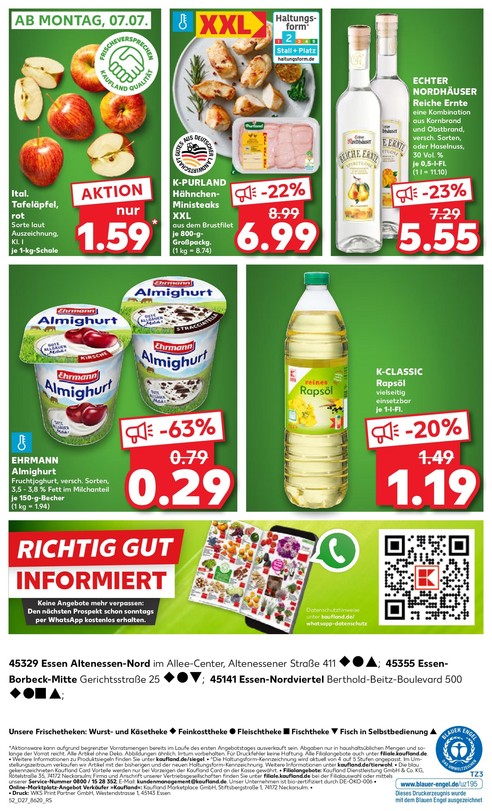 Prospekt Kaufland ab 03.07.2025 » Angebote und Werbung Online | Seite: 52 | Produkte: Hahnchen, Ehrmann almighurt, Fisch, Wurst Prospekt Kaufland ab 03.07.2025 » Angebote Online zum Blättern | Seite: 52 | Produkte: Hahnchen, Ehrmann almighurt, Fisch, Wurst