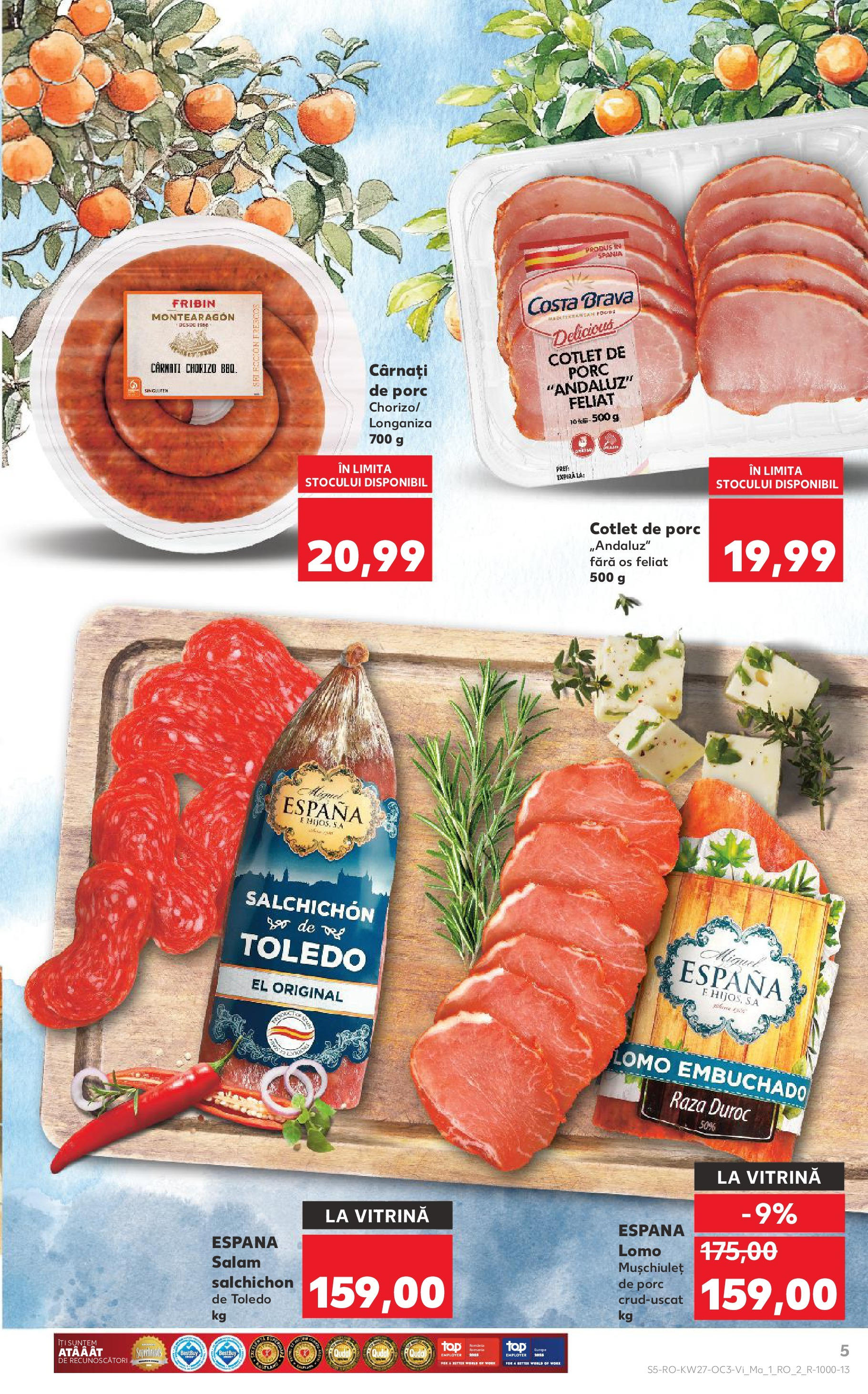 Catalog Kaufland - Sfântu Gheorghe 04.07.2025 - Revista si Oferta | Pagină: 5 | Produse: Lait de coco, Vitrină, Salam, Cârnați
