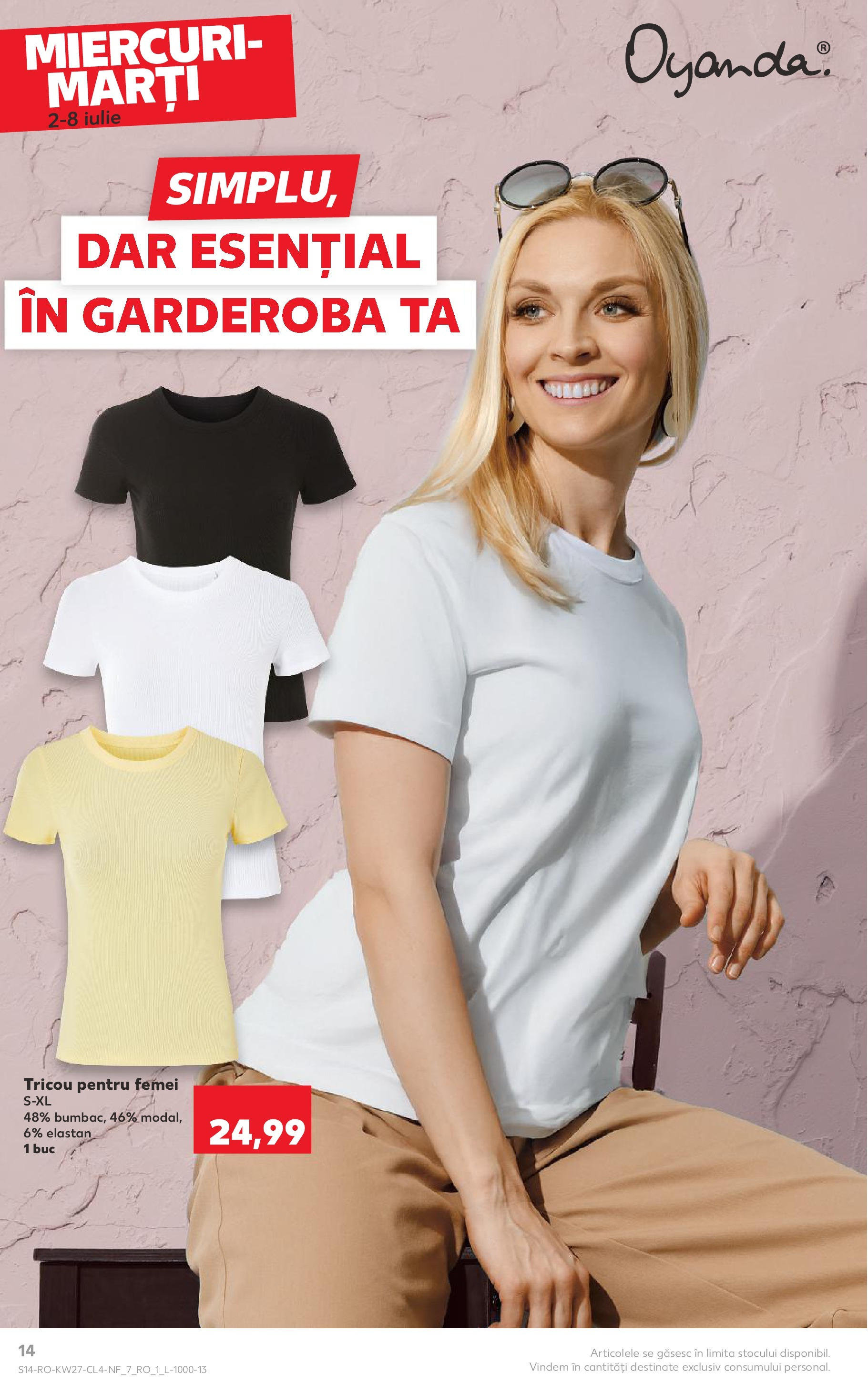Catalog Kaufland - Râmnicu Vâlcea Nonfood 02.07.2025 - Revista si Oferta | Pagină: 14 | Produse: Tricou
