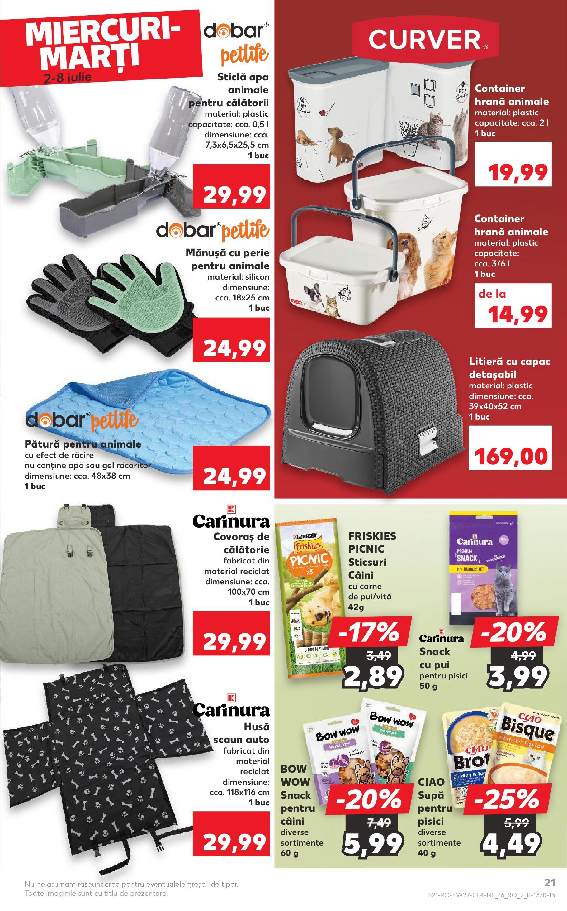 Catalog Kaufland - Râmnicu Vâlcea Nonfood 02.07.2025 - Revista si Oferta | Pagină: 21 | Produse: Pătură, Scaun, Hacıyatmaz Kedi Oyuncağı, Perie