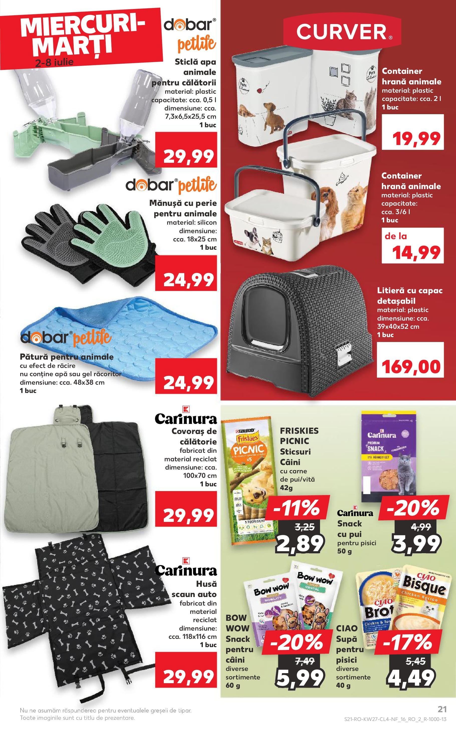 Catalog Kaufland - Satu Mare Nonfood 02.07.2025 - Revista si Oferta | Pagină: 21 | Produse: Pătură, Scaun, Perie, Apă