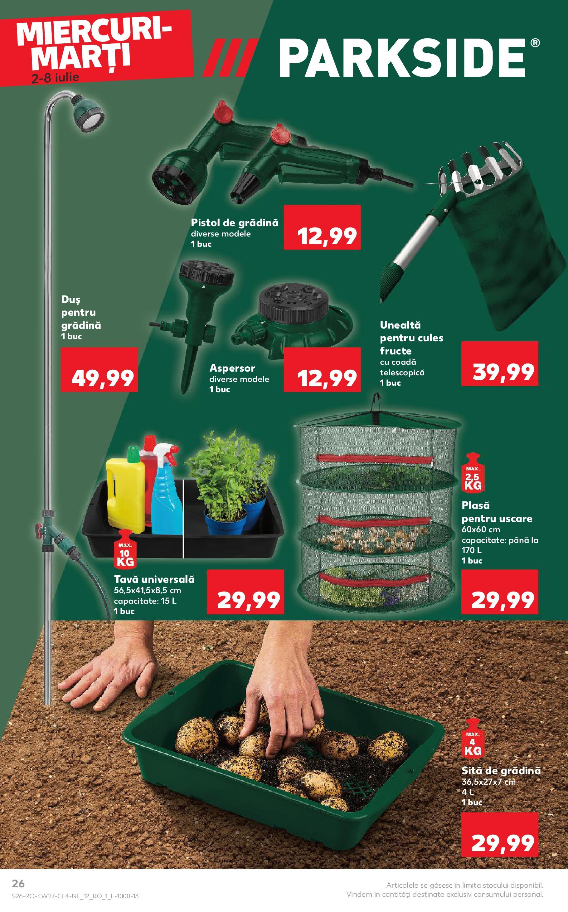 Catalog Kaufland - Râmnicu Vâlcea Nonfood 02.07.2025 - Revista si Oferta | Pagină: 26 | Produse: Sită, Fructe