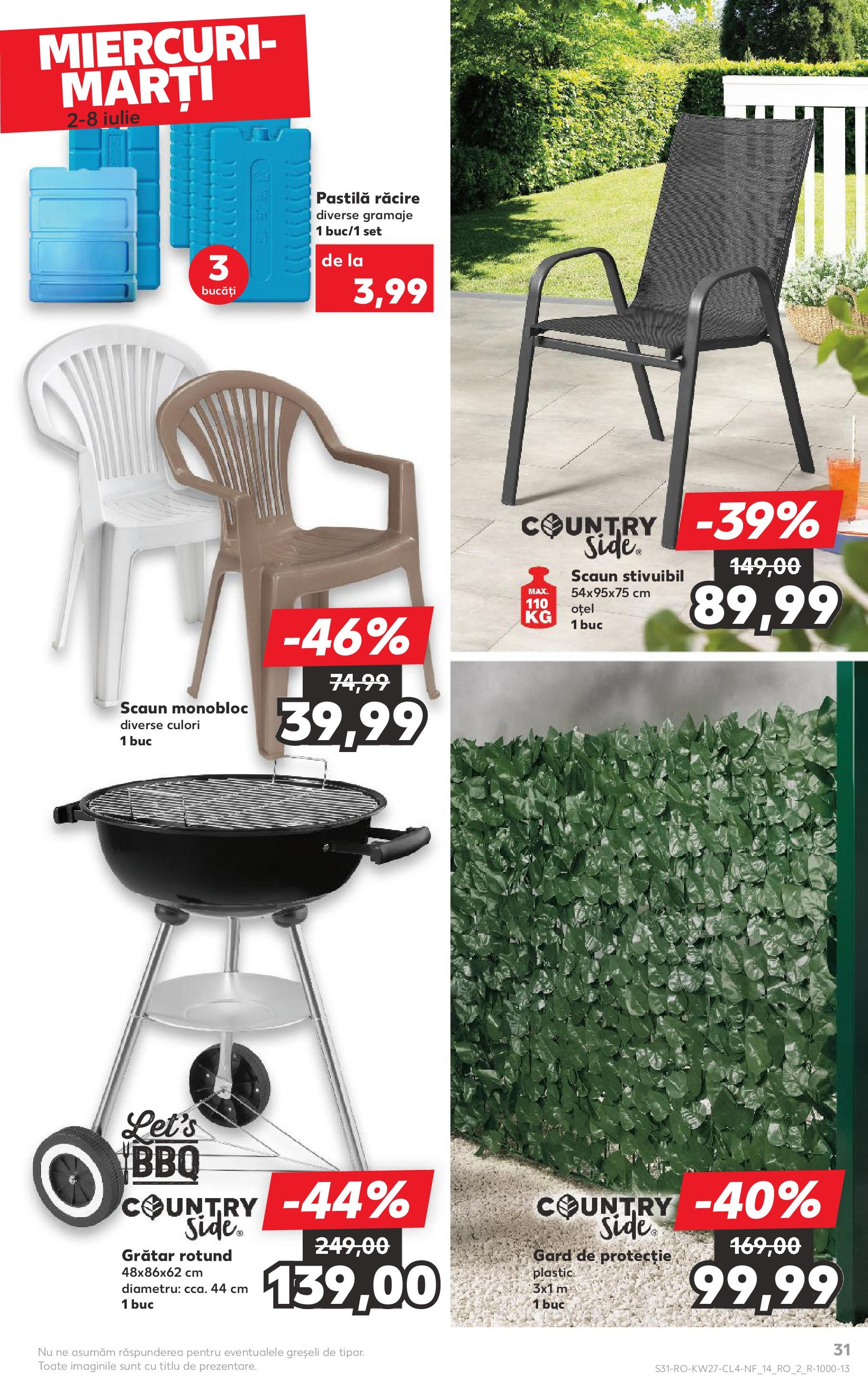 Catalog Kaufland - Râmnicu Vâlcea Nonfood 02.07.2025 - Revista si Oferta | Pagină: 31 | Produse: Grătar, Scaun