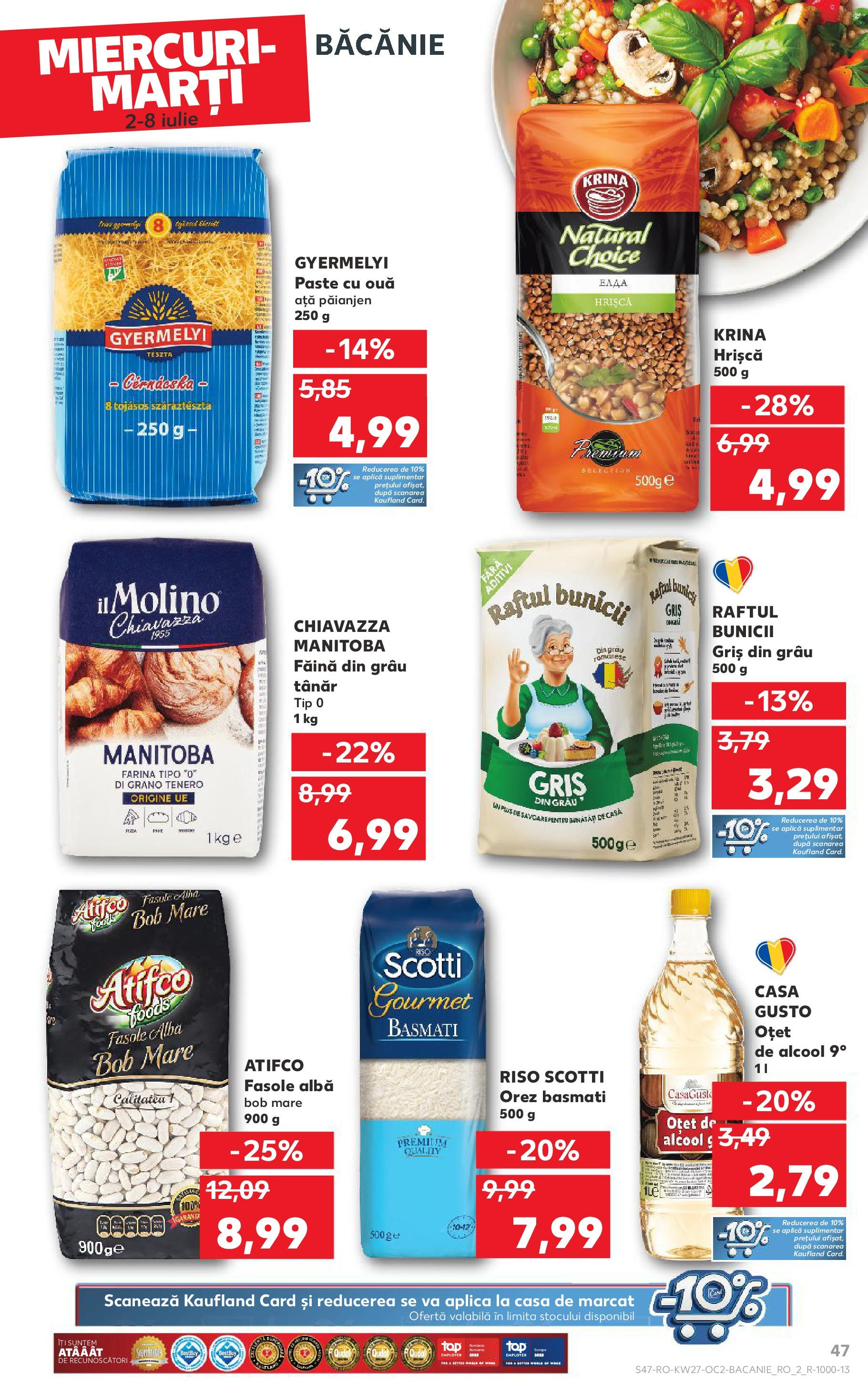 Catalog Kaufland - Baia Mare 02.07.2025 || Revista si Oferte | Pagină: 47 | Produse: Ouă, Oțet, Făină, Orez Catalog Kaufland - Baia Mare 02.07.2025 - Revista si Oferta | Pagină: 47 | Produse: Ouă, Oțet, Făină, Orez