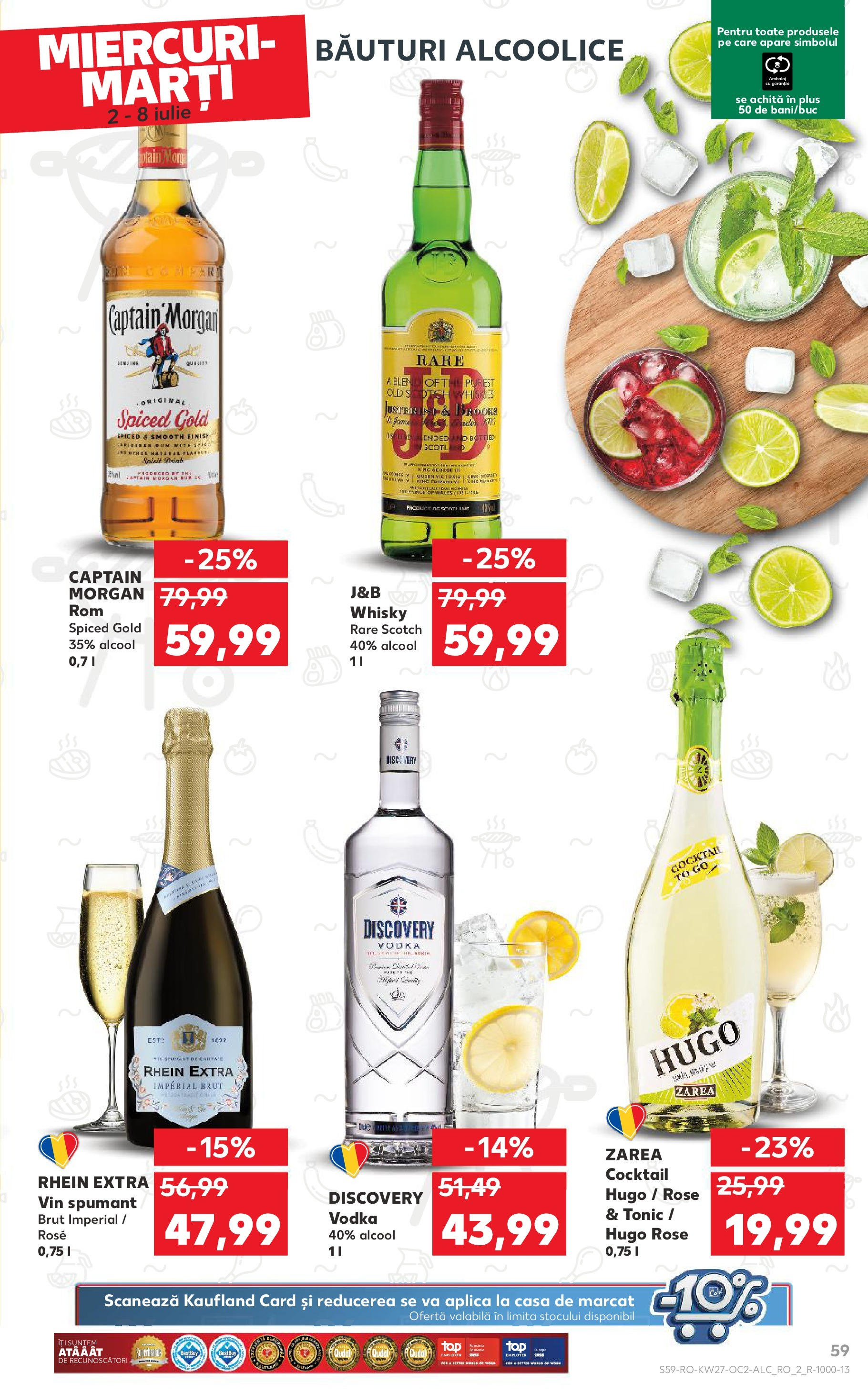 Catalog Kaufland - Baia Mare 02.07.2025 || Revista si Oferte | Pagină: 59 | Produse: Vin, Cocktail, Vodka Catalog Kaufland - Baia Mare 02.07.2025 - Revista si Oferta | Pagină: 59 | Produse: Vin, Cocktail, Vodka