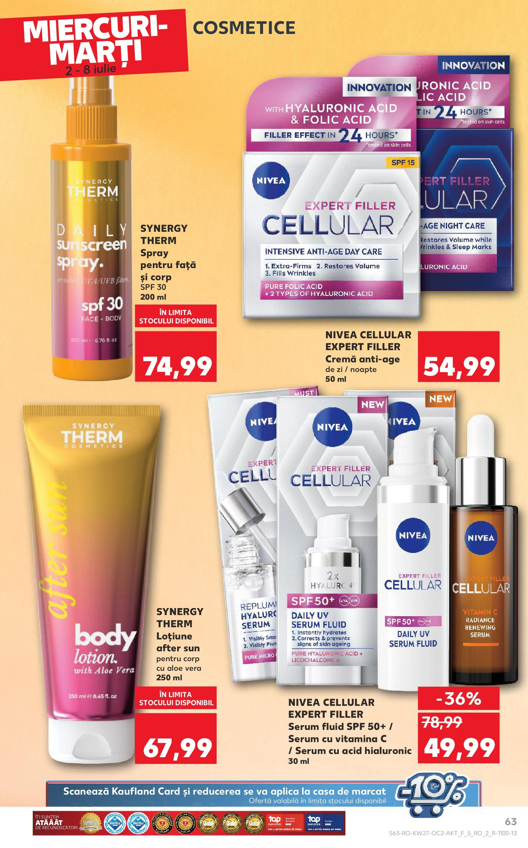Catalog Kaufland - Baia Mare 02.07.2025 || Revista si Oferte | Pagină: 63 | Produse: Serum, Aloe vera, Body, Cremă Catalog Kaufland - Baia Mare 02.07.2025 - Revista si Oferta | Pagină: 63 | Produse: Serum, Aloe vera, Body, Cremă