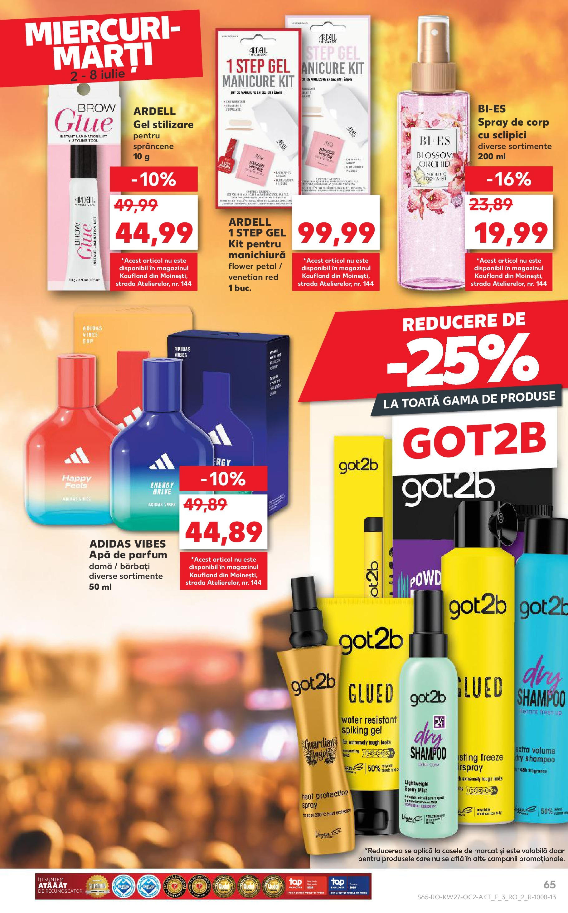 Catalog Kaufland - Baia Mare 02.07.2025 || Revista si Oferte | Pagină: 65 | Produse: Apă de parfum, Body, Parfum, Apă Catalog Kaufland - Baia Mare 02.07.2025 - Revista si Oferta | Pagină: 65 | Produse: Apă de parfum, Body, Parfum, Apă