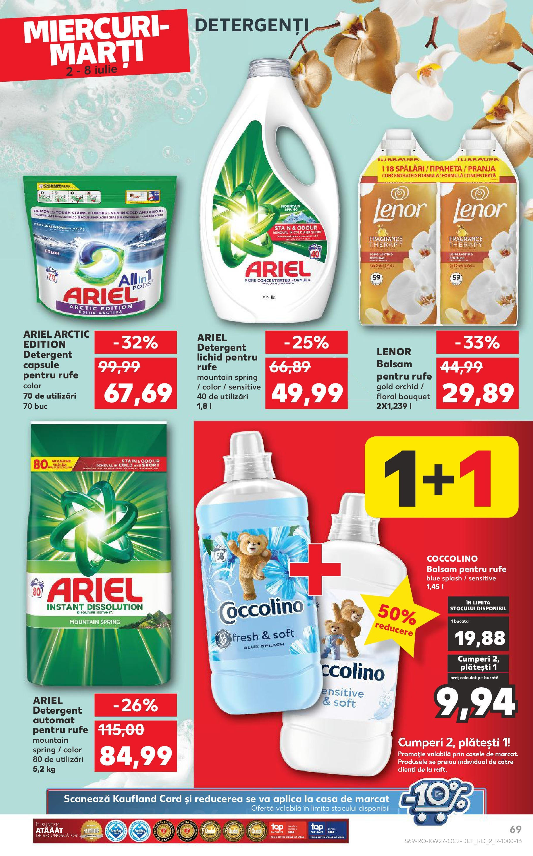 Catalog Kaufland - Baia Mare 02.07.2025 || Revista si Oferte | Pagină: 69 | Produse: Balsam, Yorgan, Detergent Catalog Kaufland - Baia Mare 02.07.2025 - Revista si Oferta | Pagină: 69 | Produse: Balsam, Yorgan, Detergent
