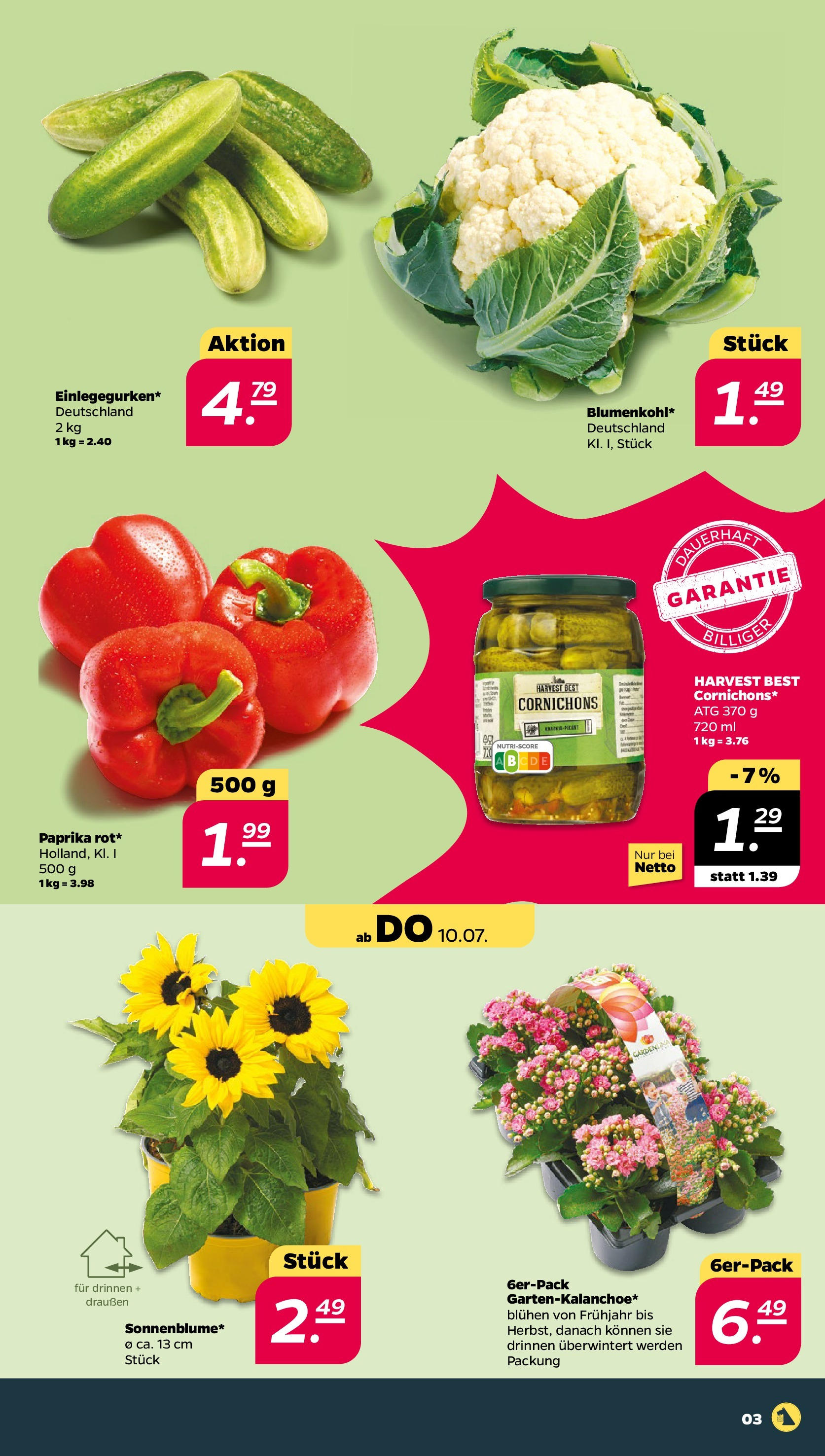 Netto - Netto APS : Wochenangebote ab 06.07.2025 → Angebote nächste Woche | Seite: 3 | Produkte: Paprika