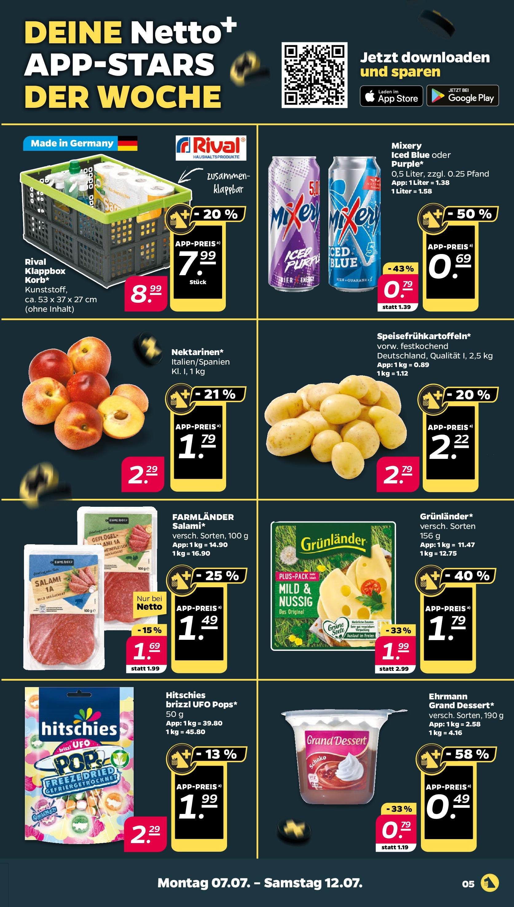 Netto - Netto APS : Wochenangebote ab 06.07.2025 → Angebote nächste Woche | Seite: 7 | Produkte: Bier, Box, Grunlander, Mixery