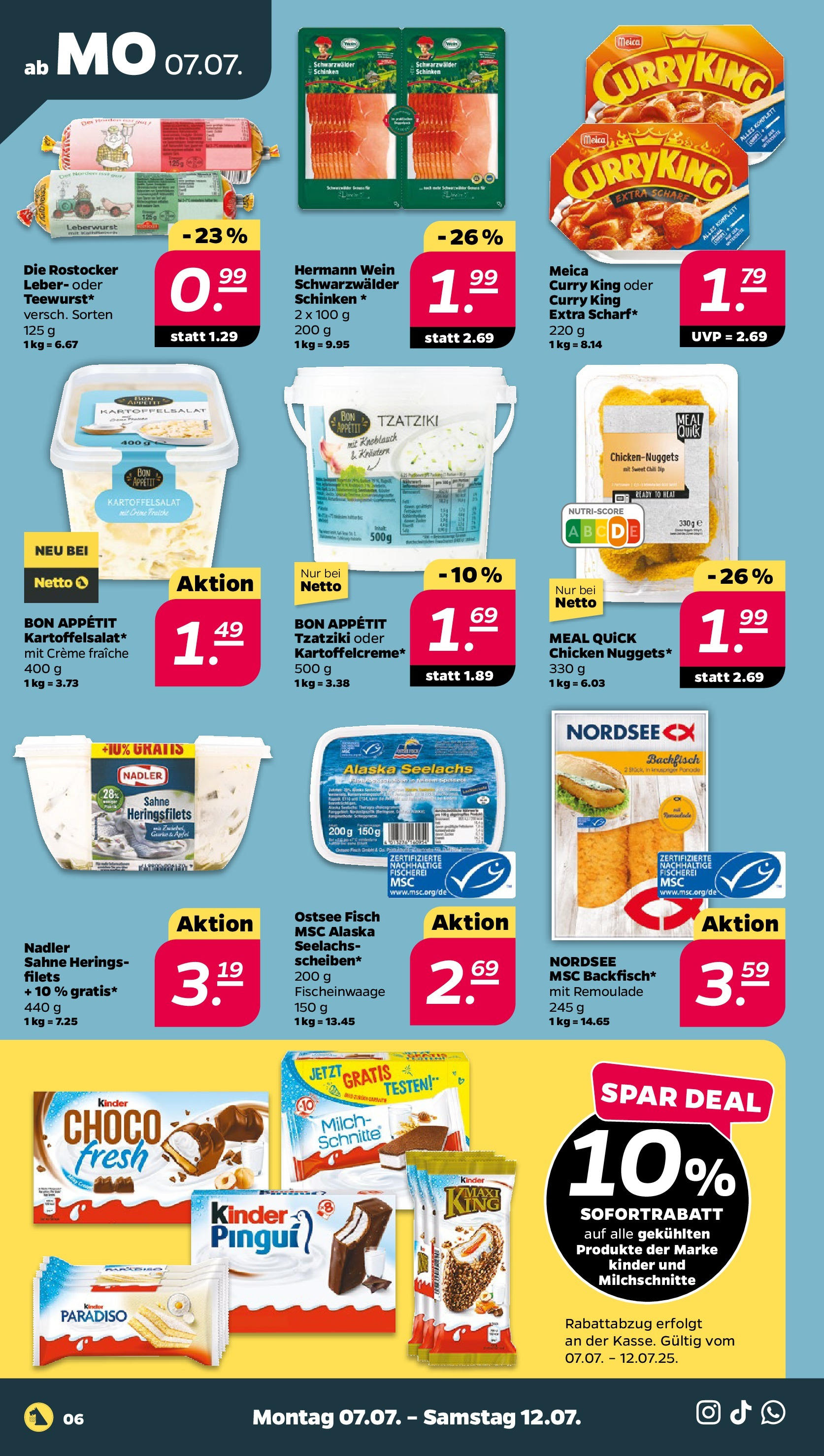 Netto - Netto APS : Wochenangebote ab 06.07.2025 → Angebote nächste Woche | Seite: 8 | Produkte: Meica, Chili, Schinken, Wein